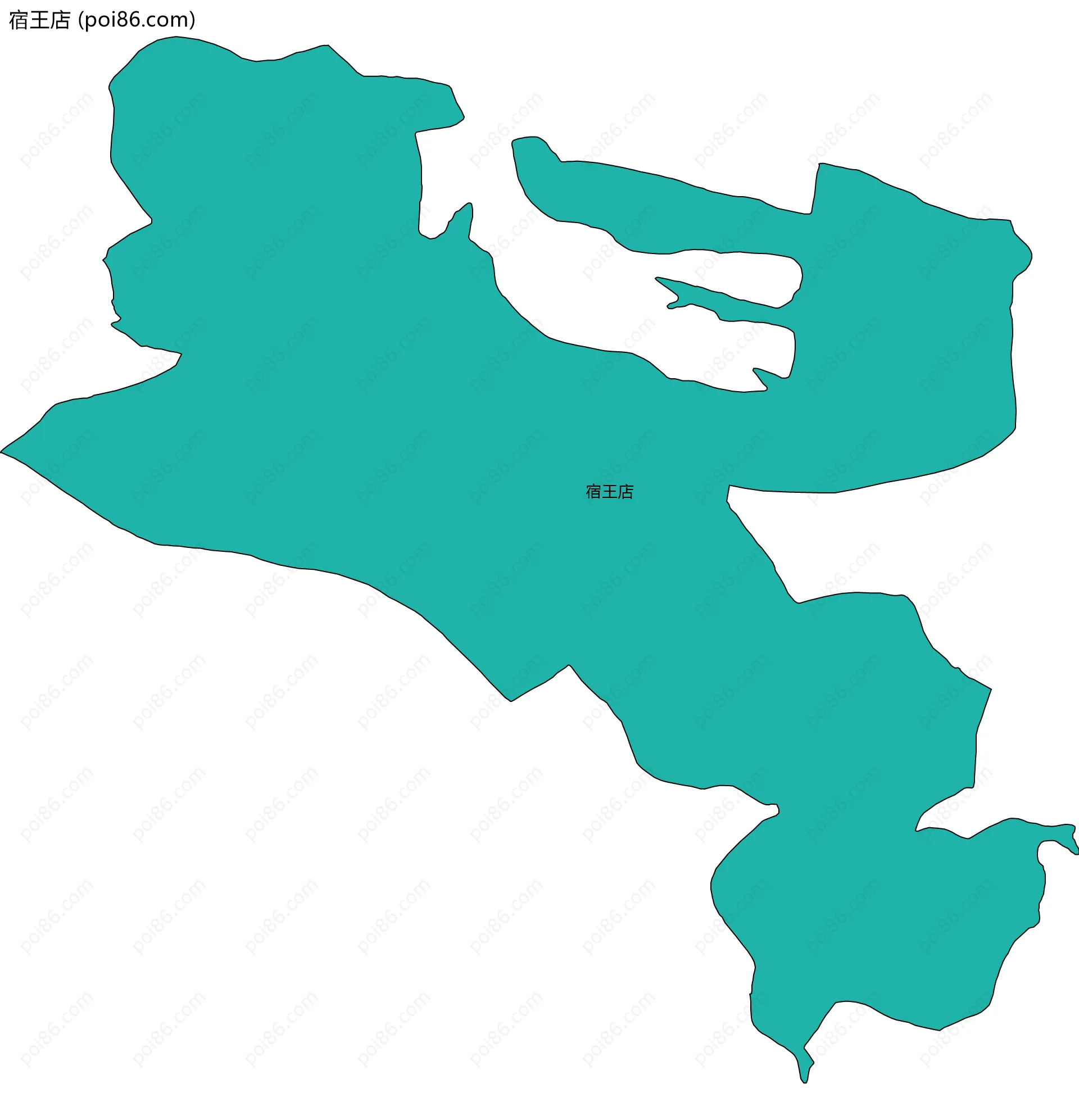 宿王店边界地图