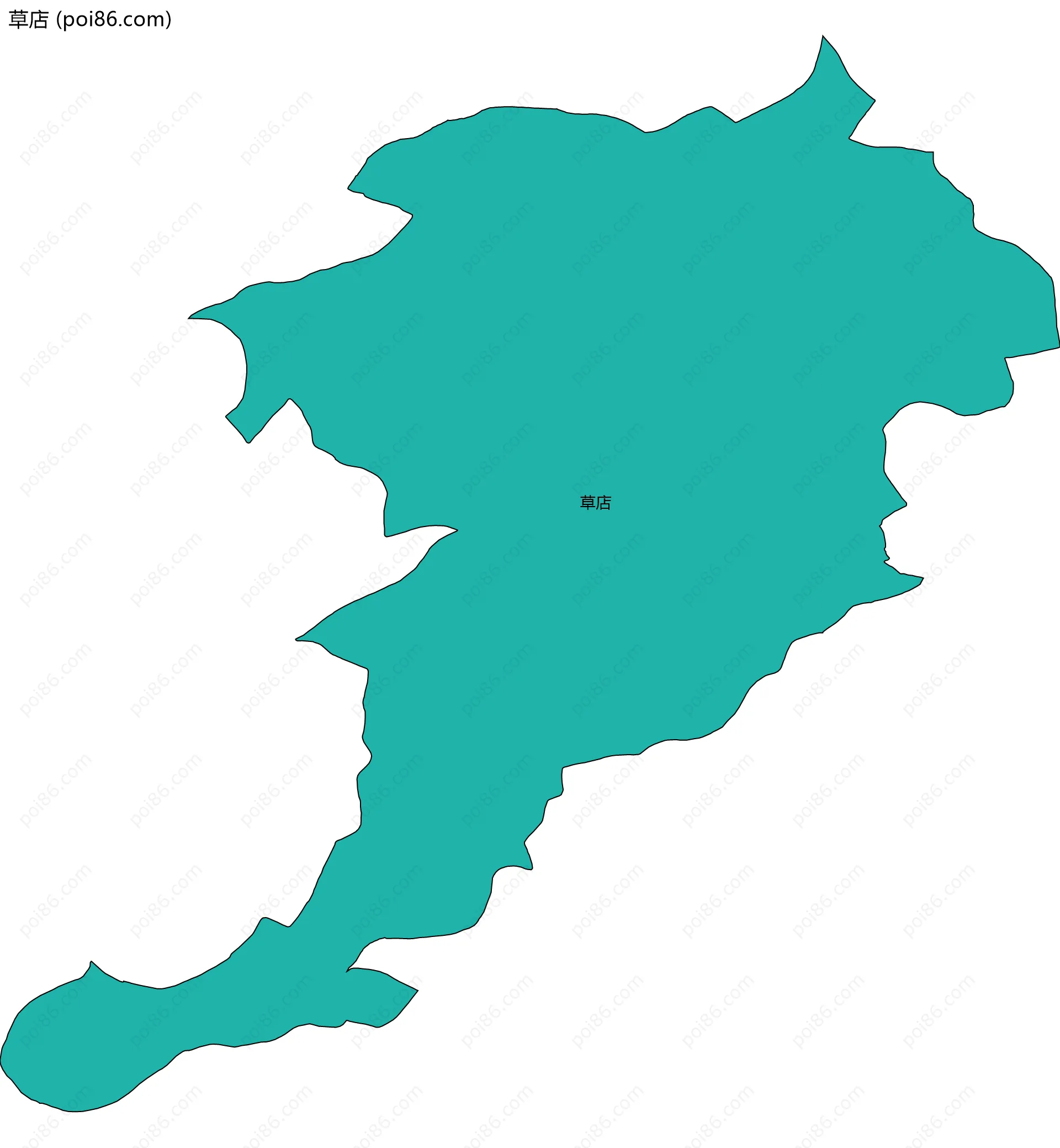 草店边界地图