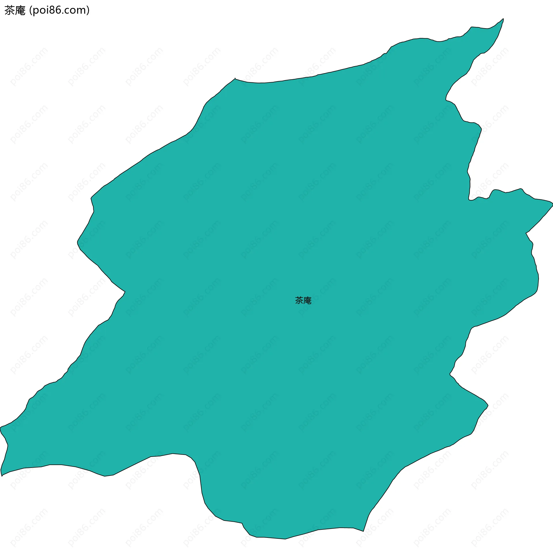 茶庵边界地图