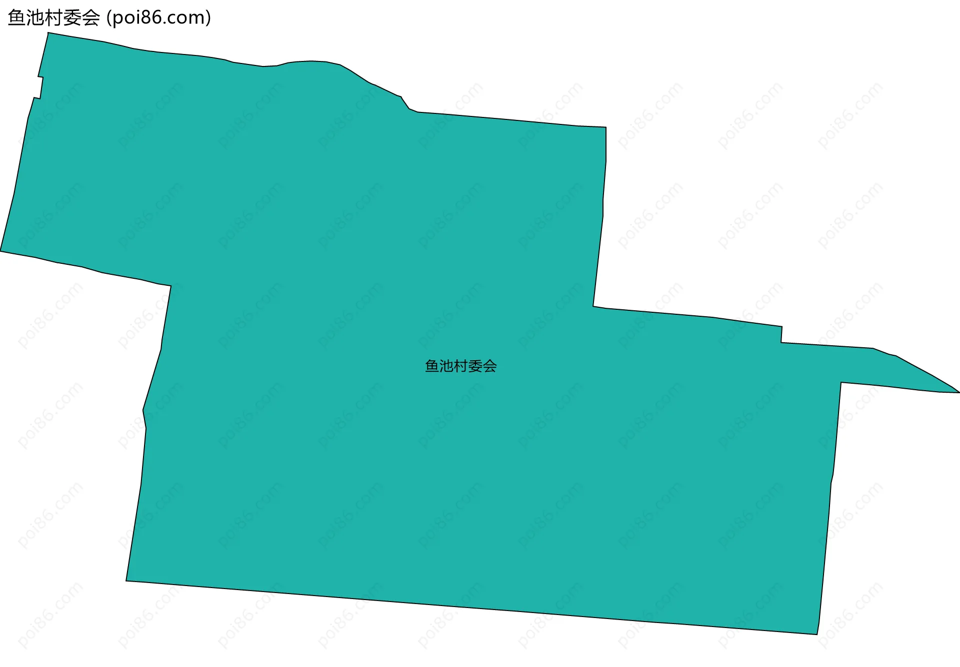 鱼池村委会边界地图