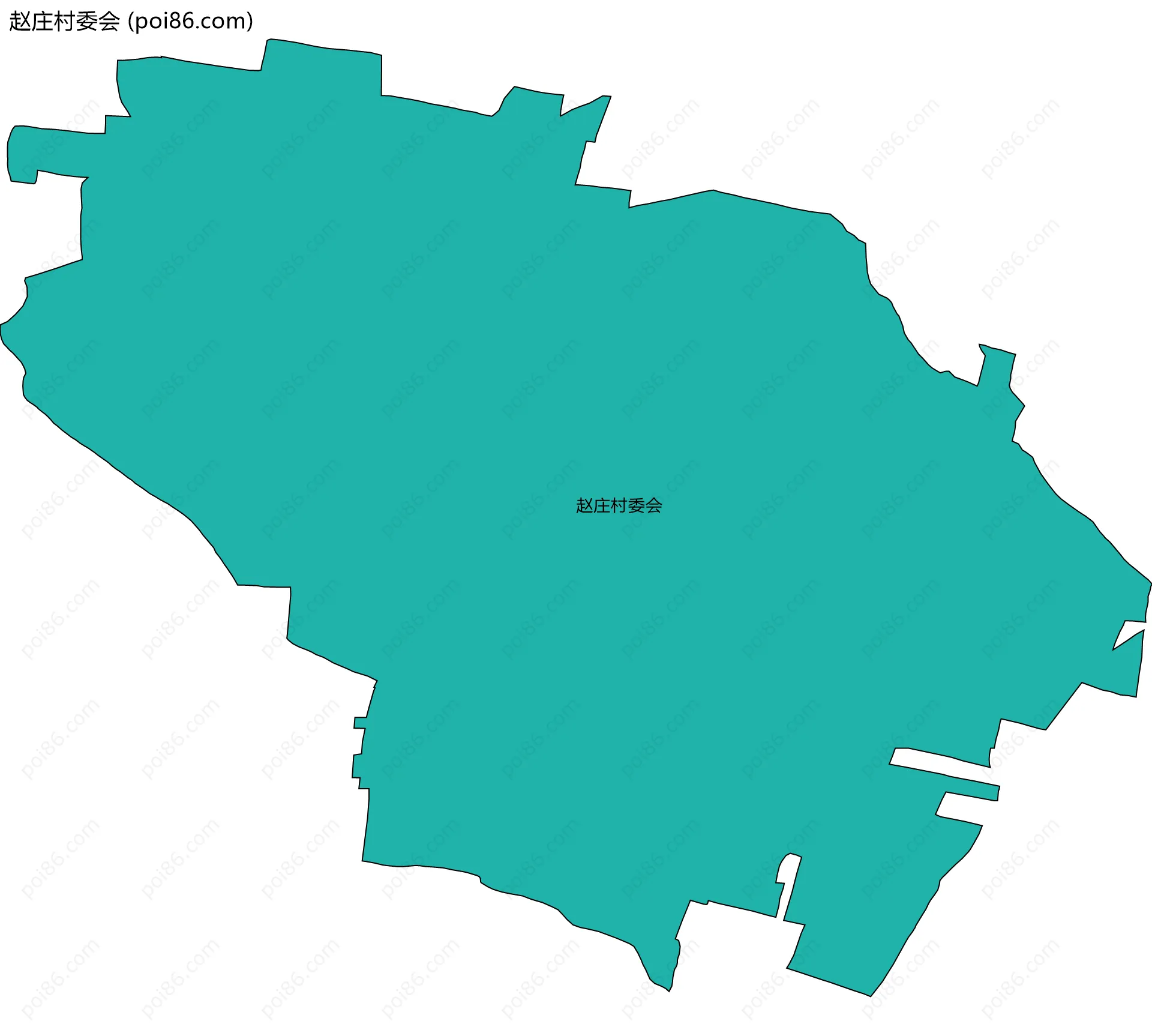 赵庄村委会边界地图