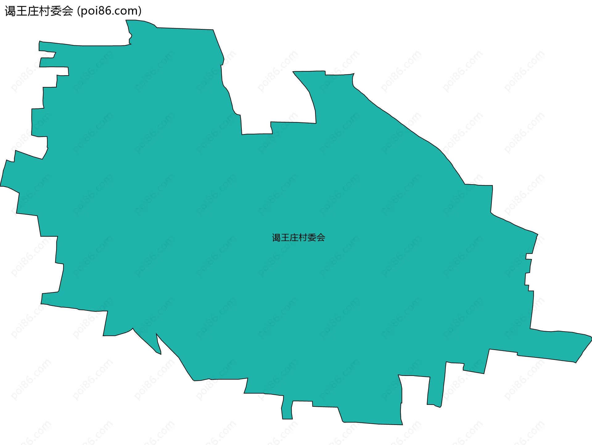 谒王庄村委会边界地图
