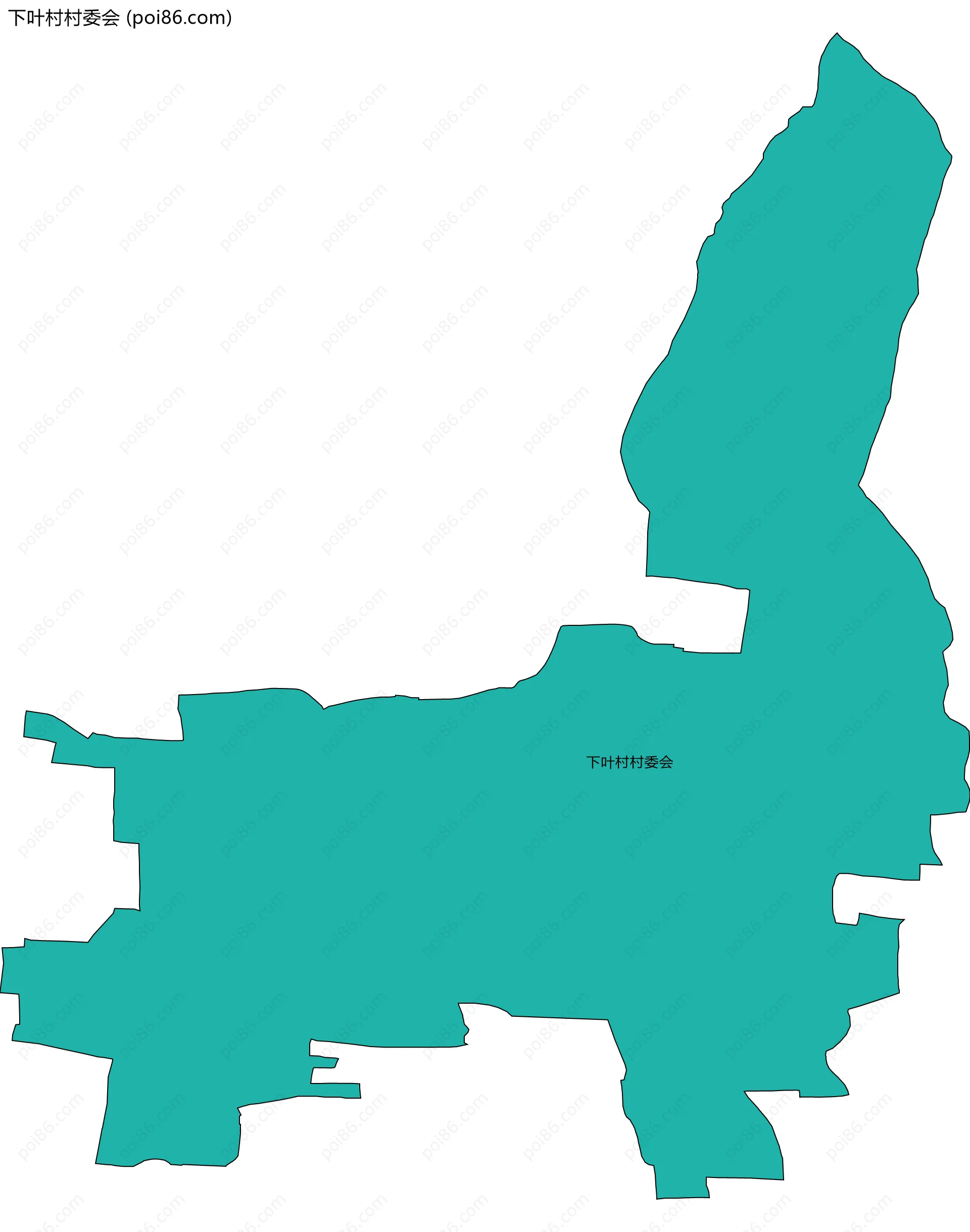 下叶村村委会边界地图