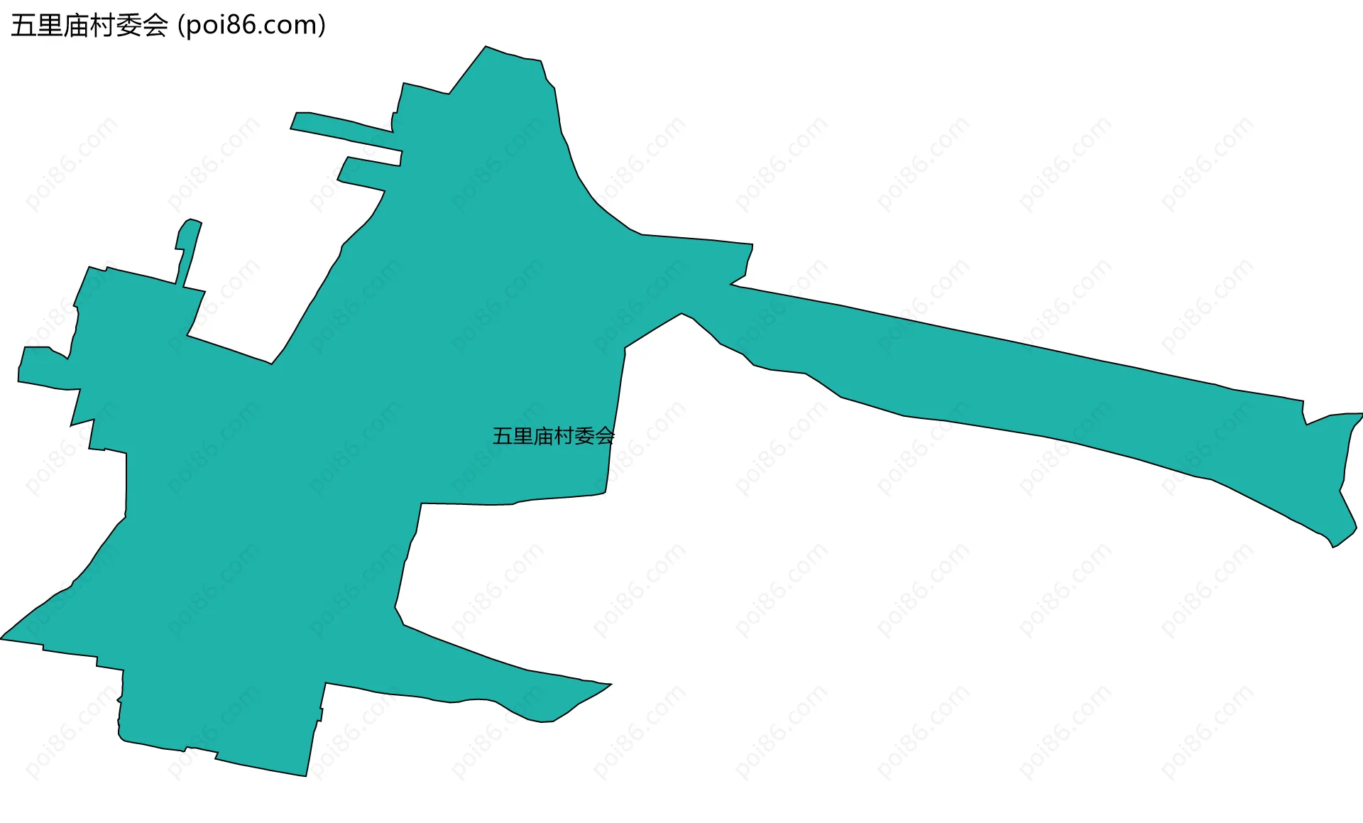 五里庙村委会边界地图