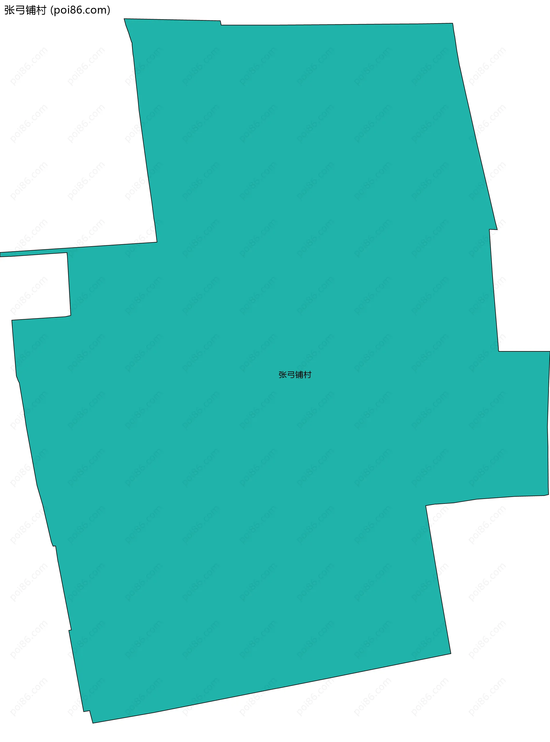 张弓铺村边界地图