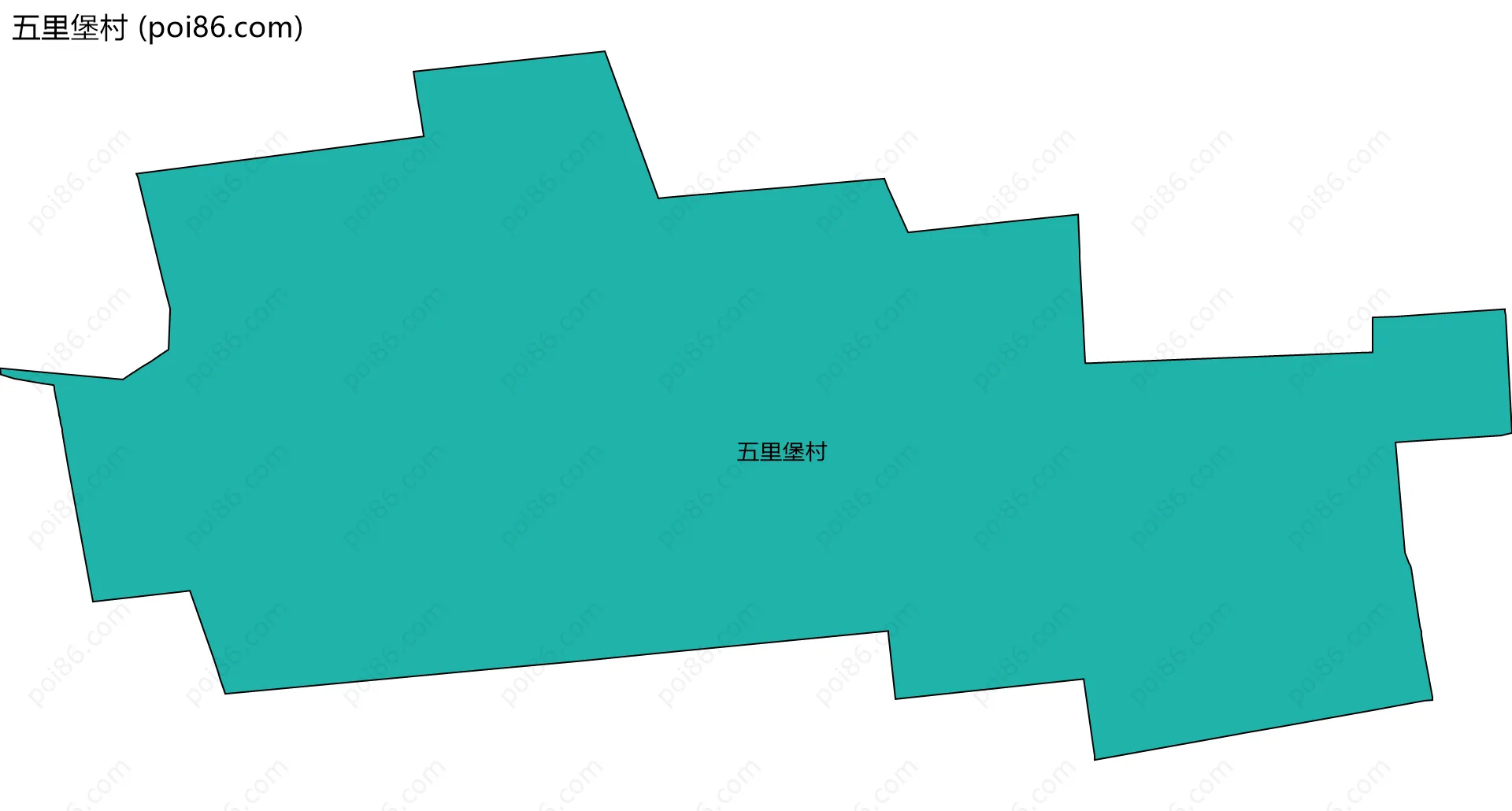 五里堡村边界地图