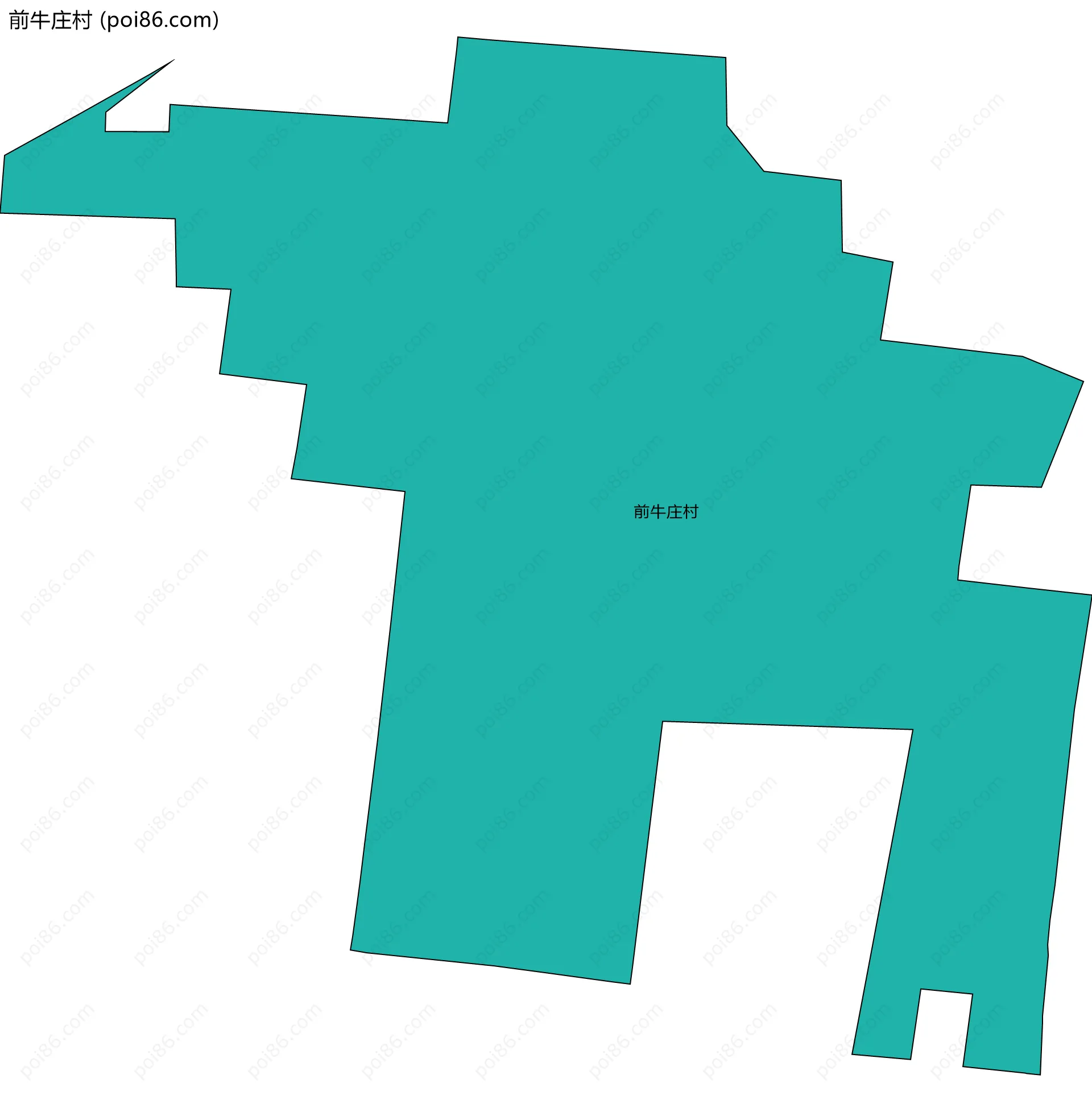 前牛庄村边界地图