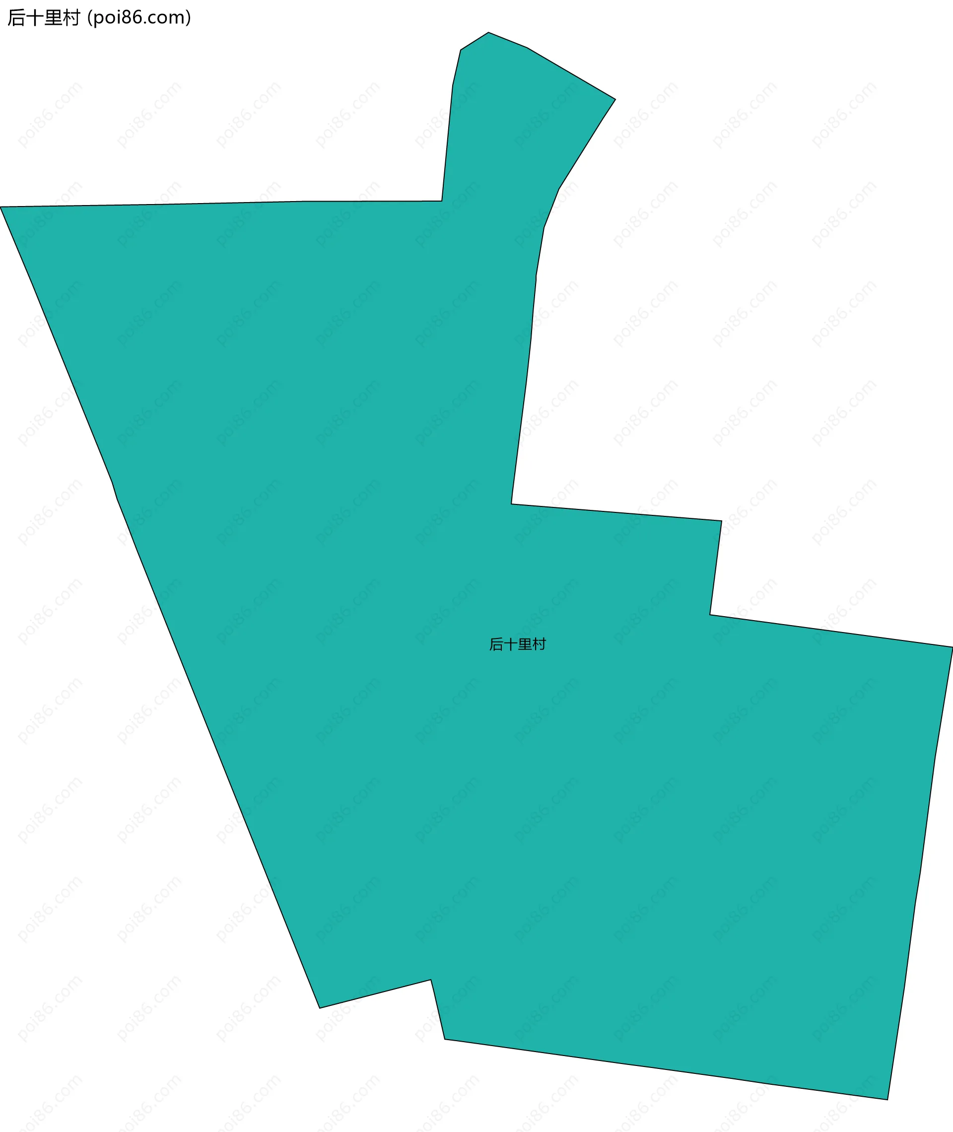 后十里村边界地图