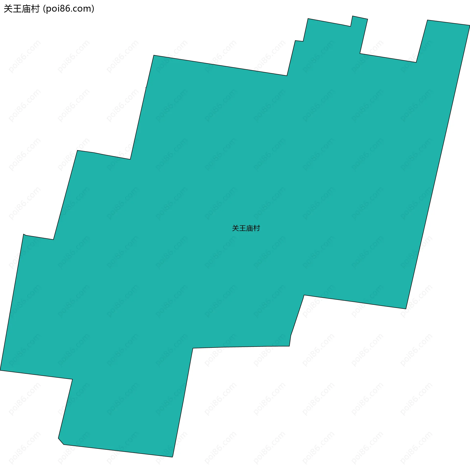 关王庙村边界地图