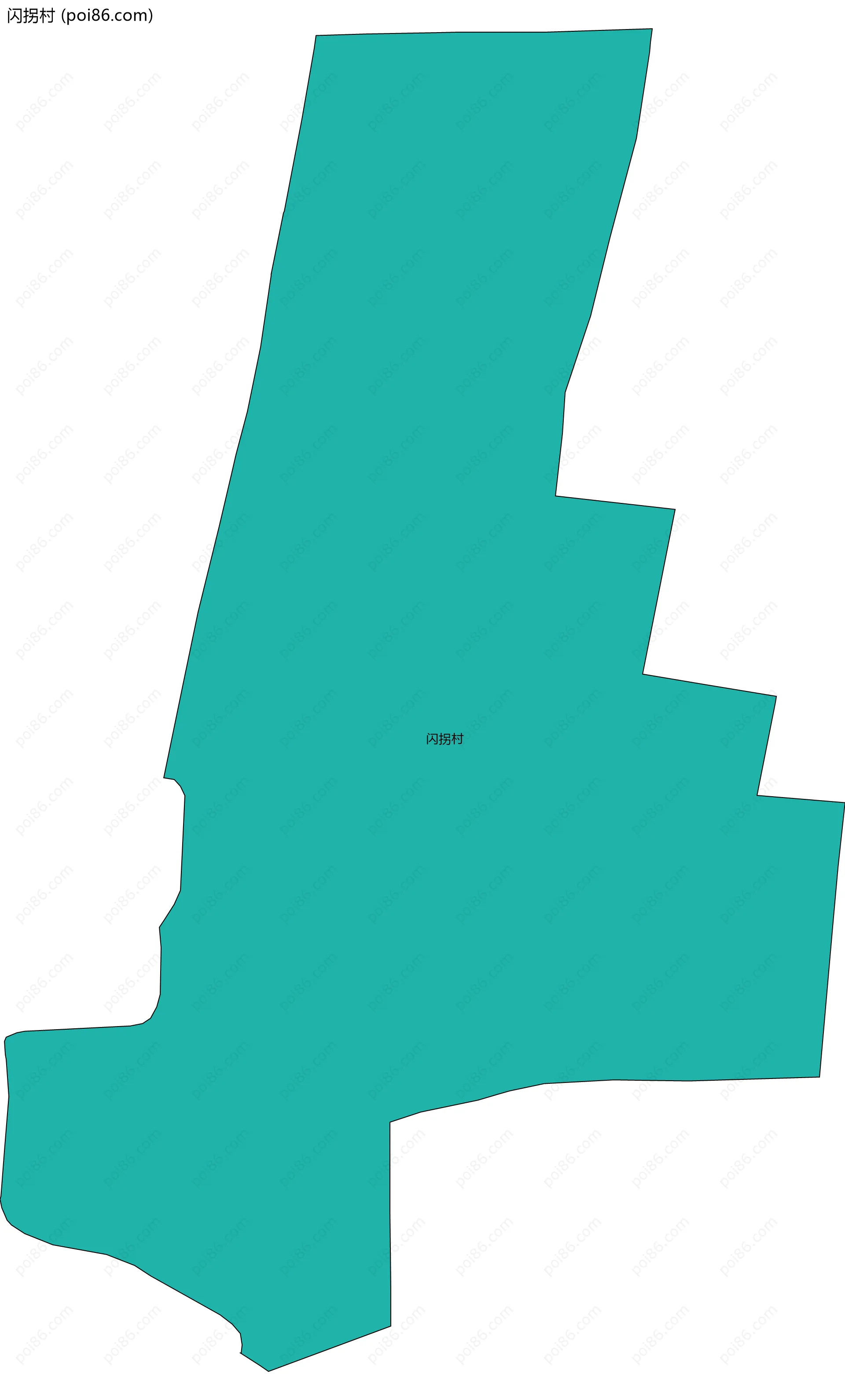 闪拐村边界地图