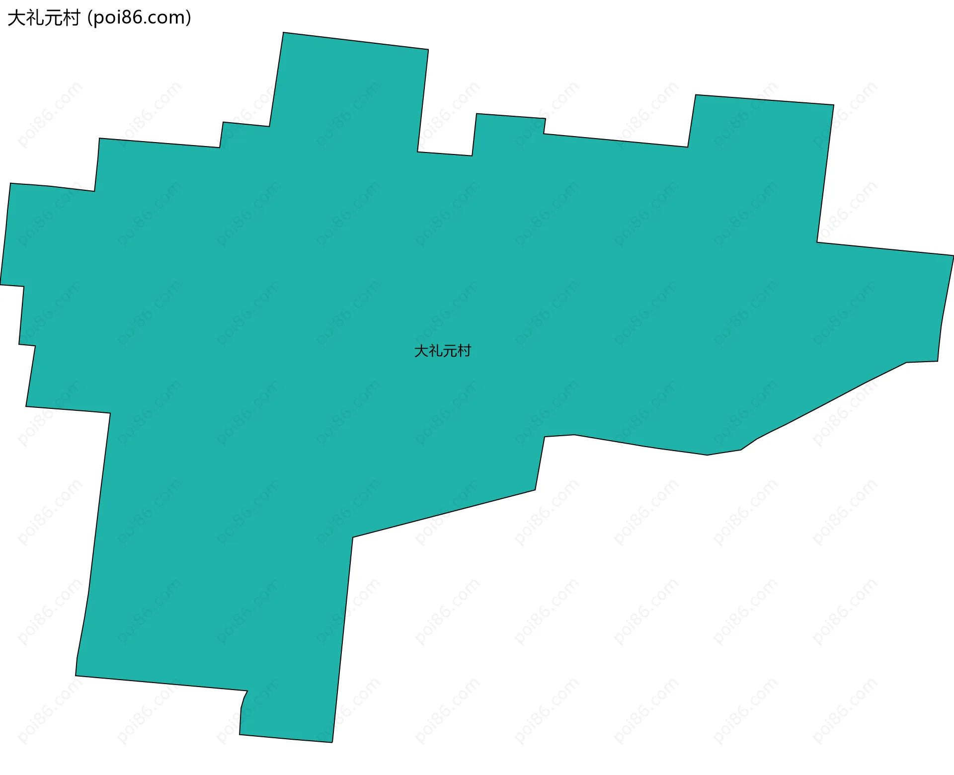 大礼元村边界地图