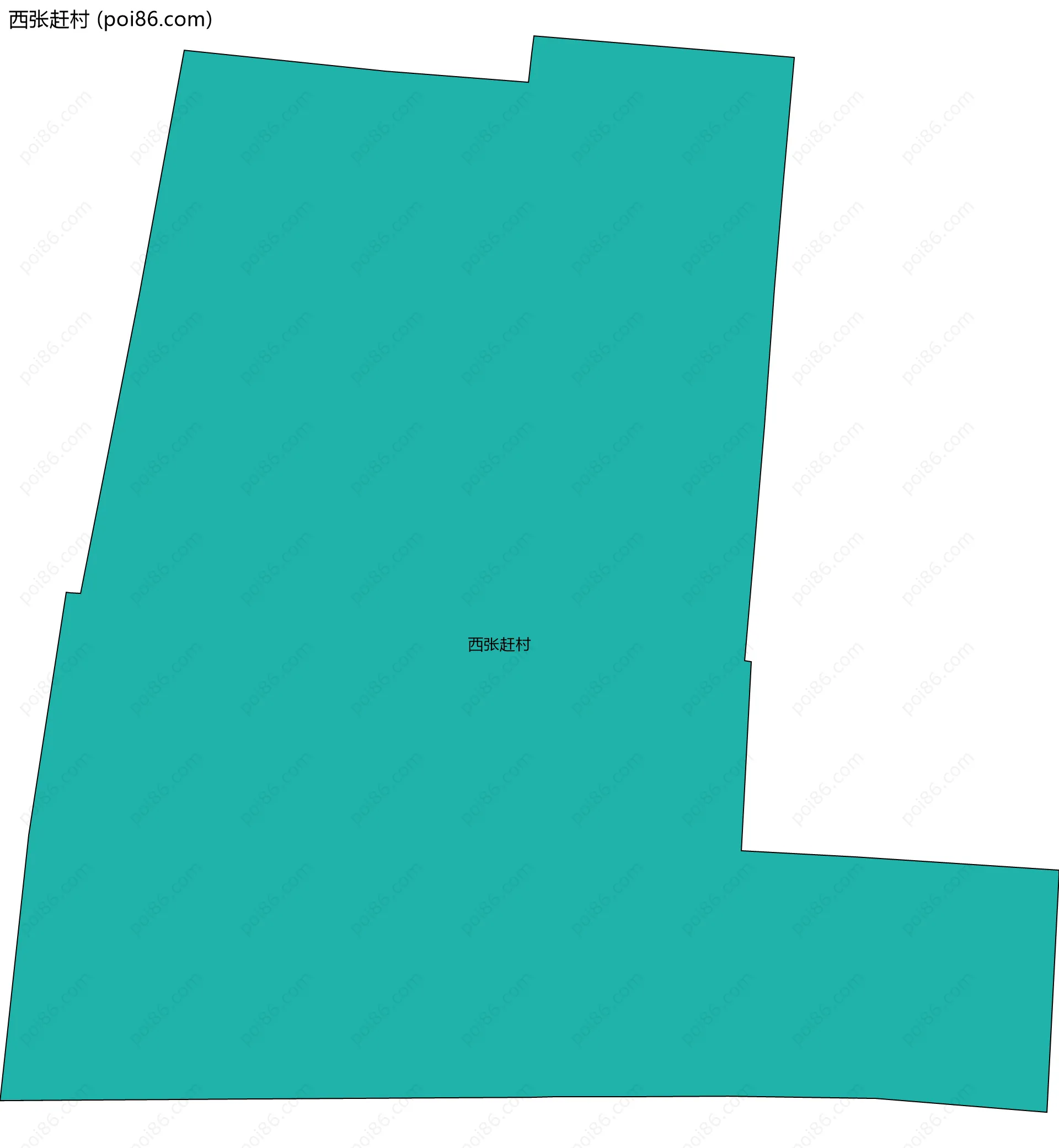 西张赶村边界地图