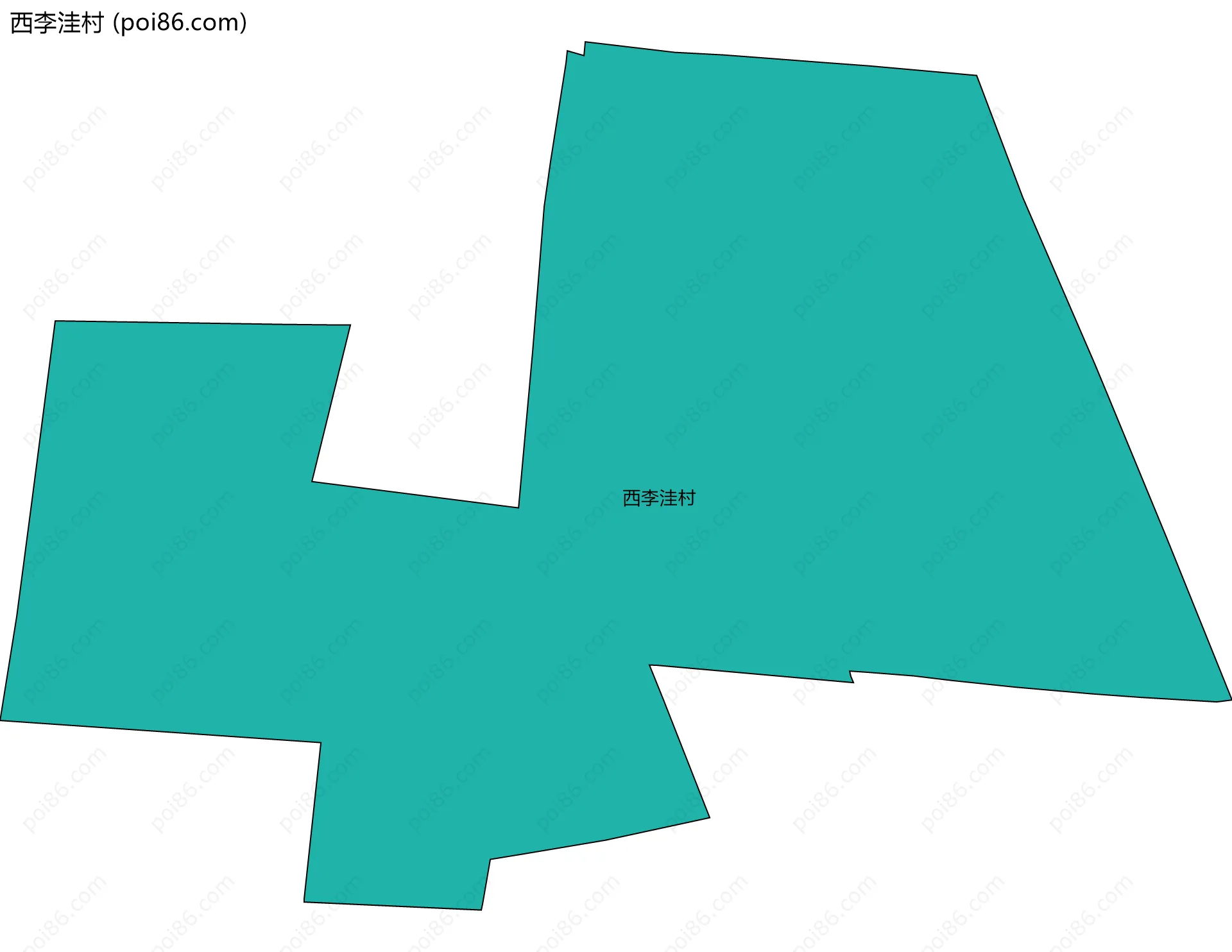 西李洼村边界地图