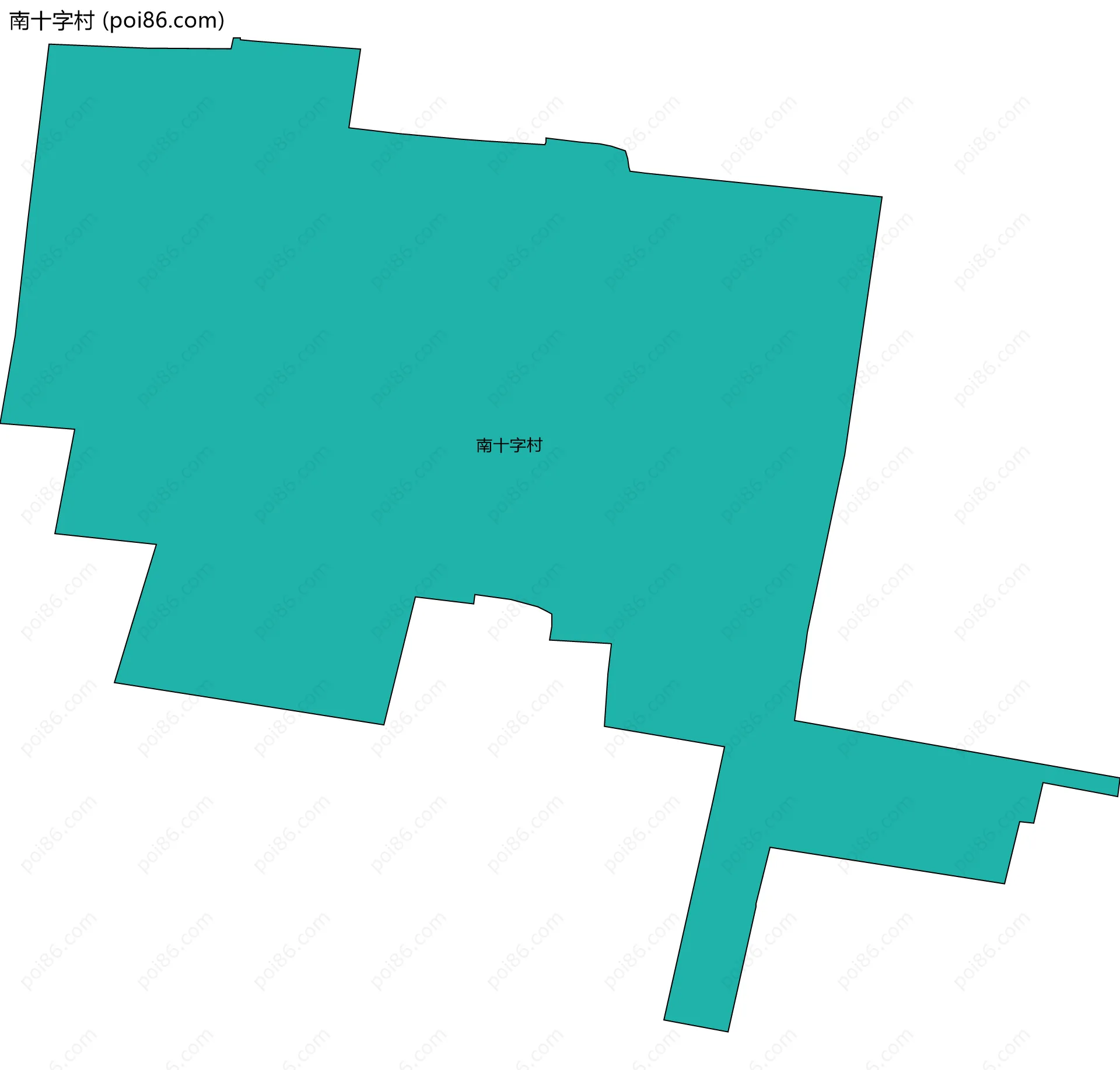 南十字村边界地图