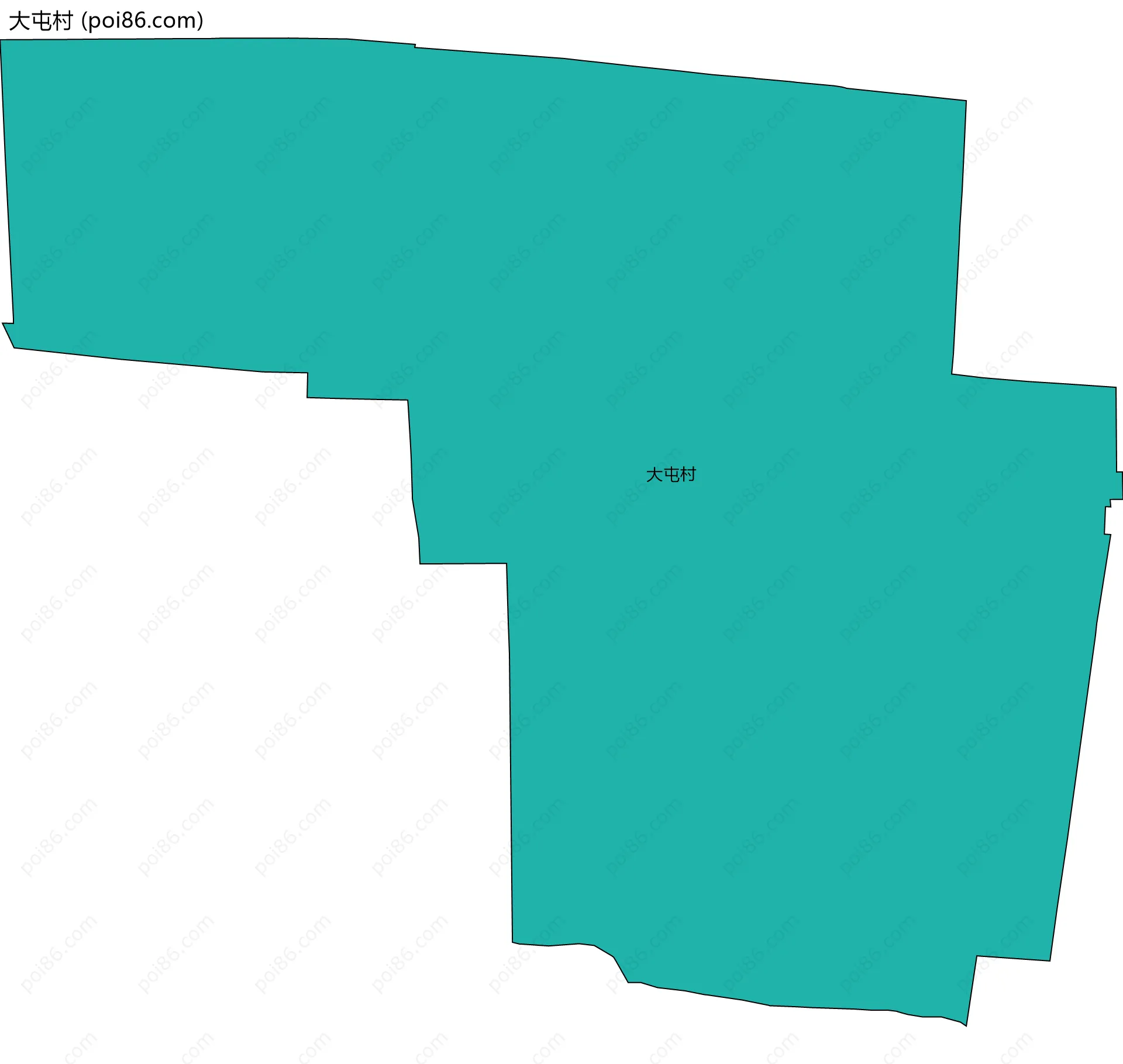 大屯村边界地图