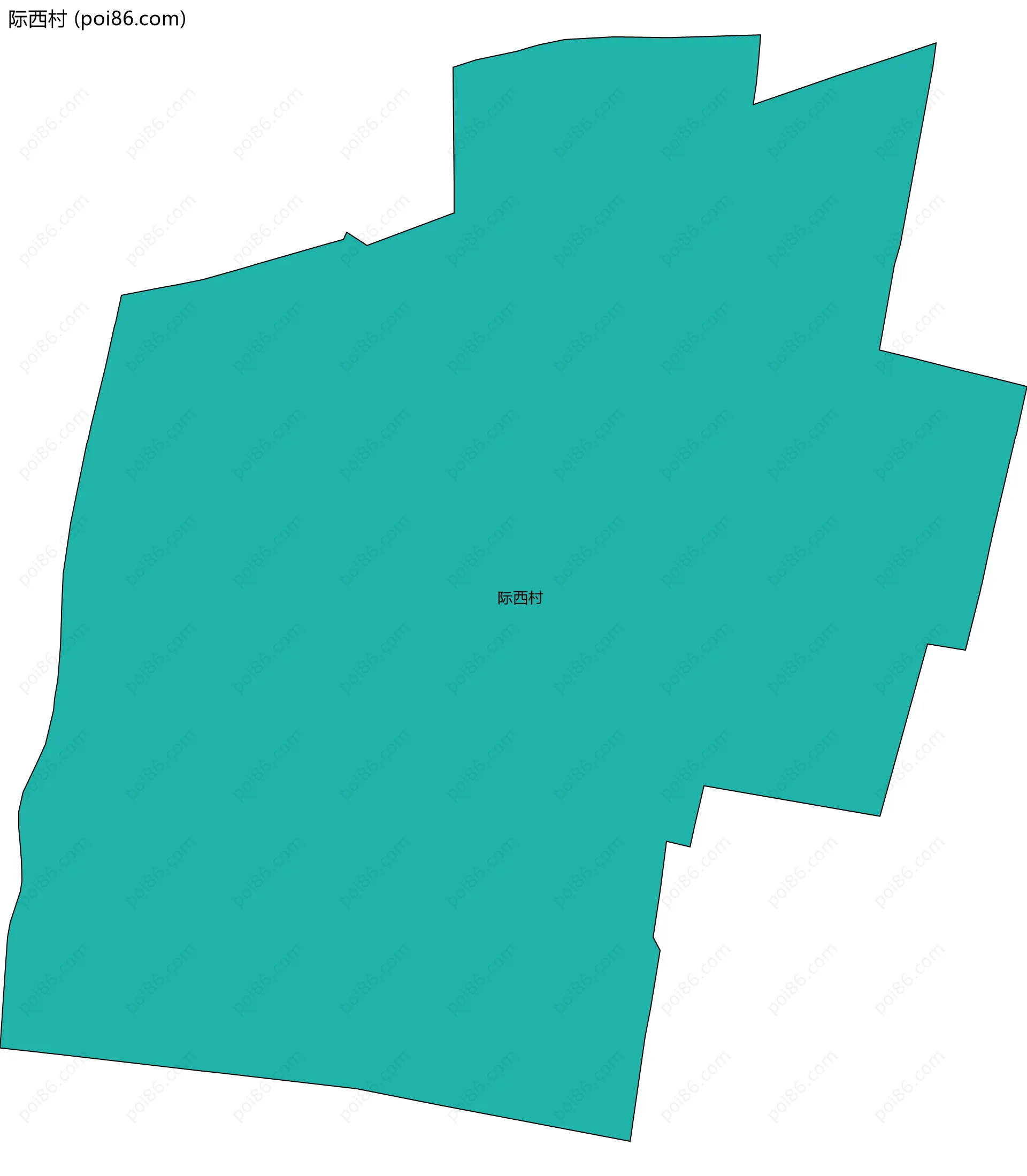 际西村边界地图