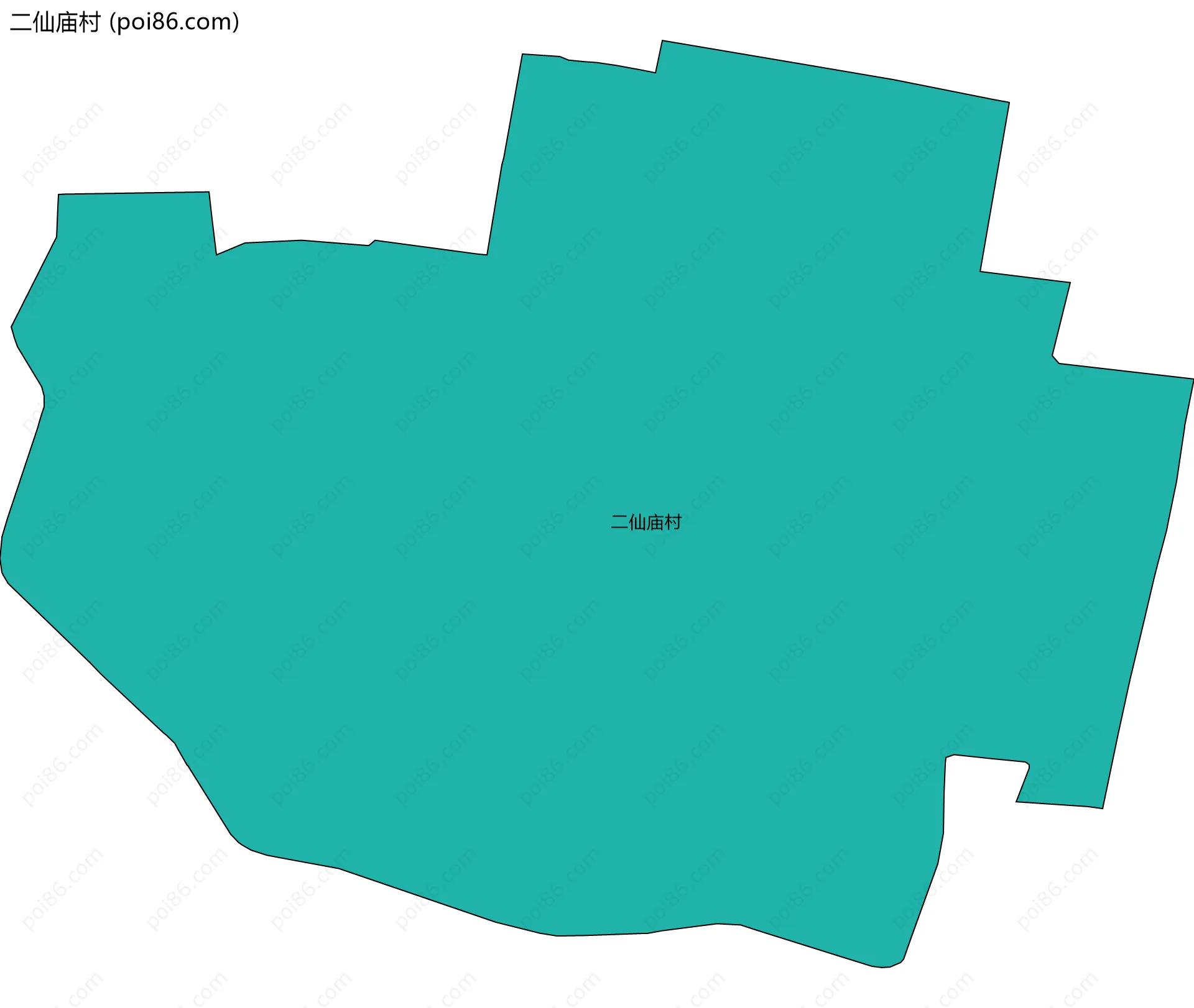 二仙庙村边界地图