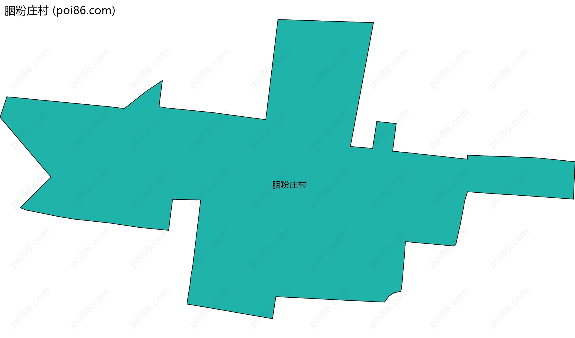 胭粉庄村边界地图