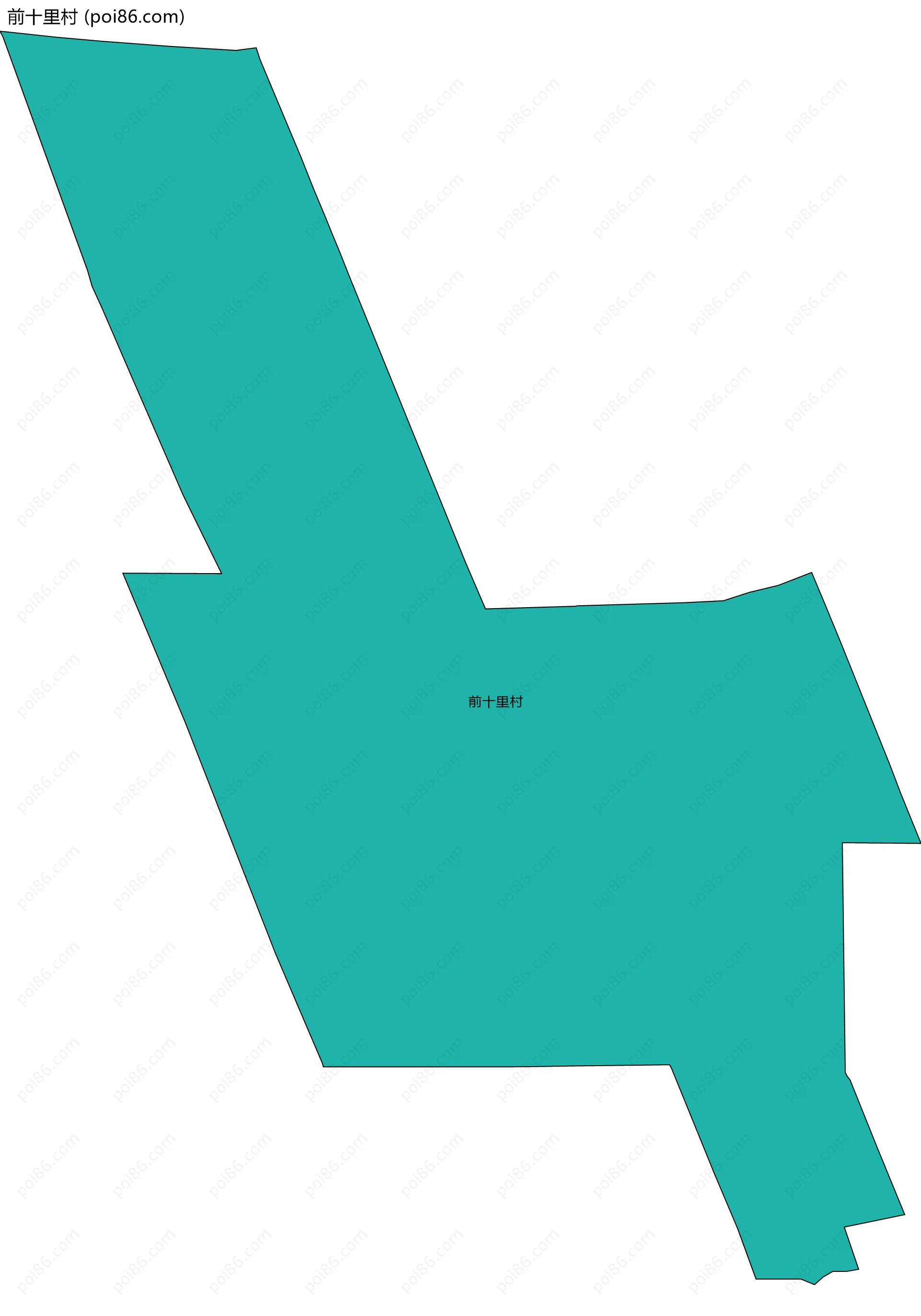 前十里村边界地图