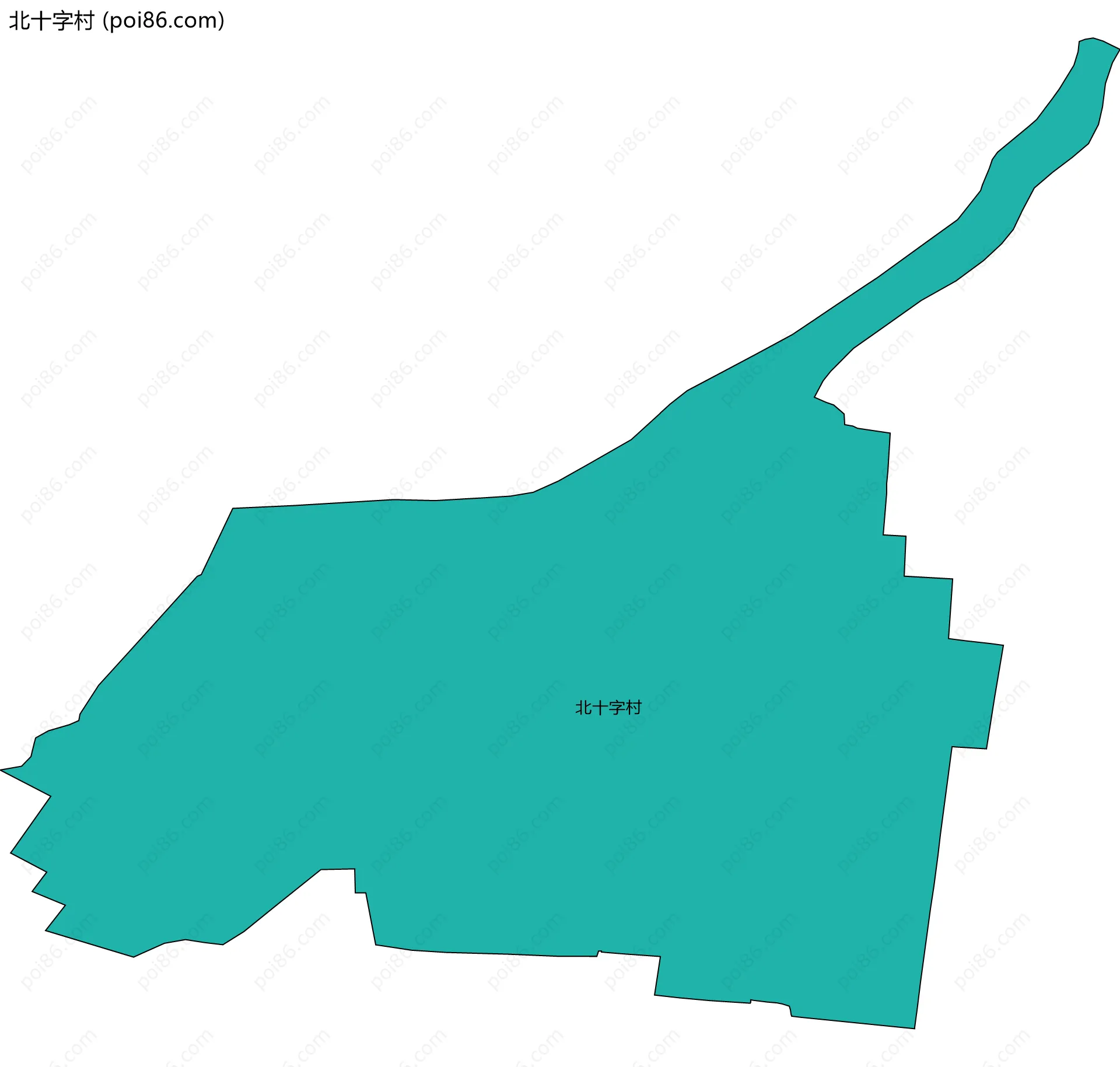 北十字村边界地图