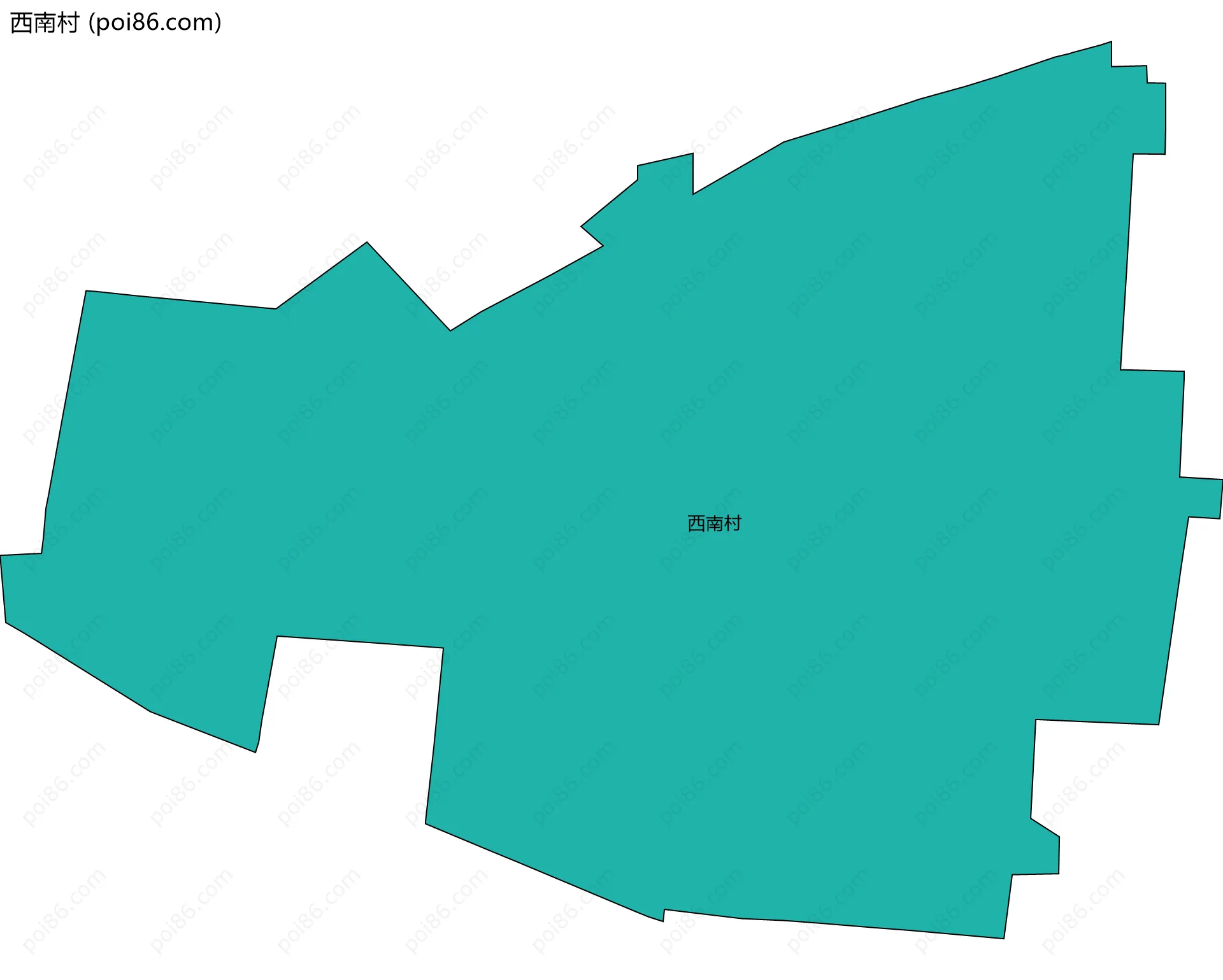西南村边界地图