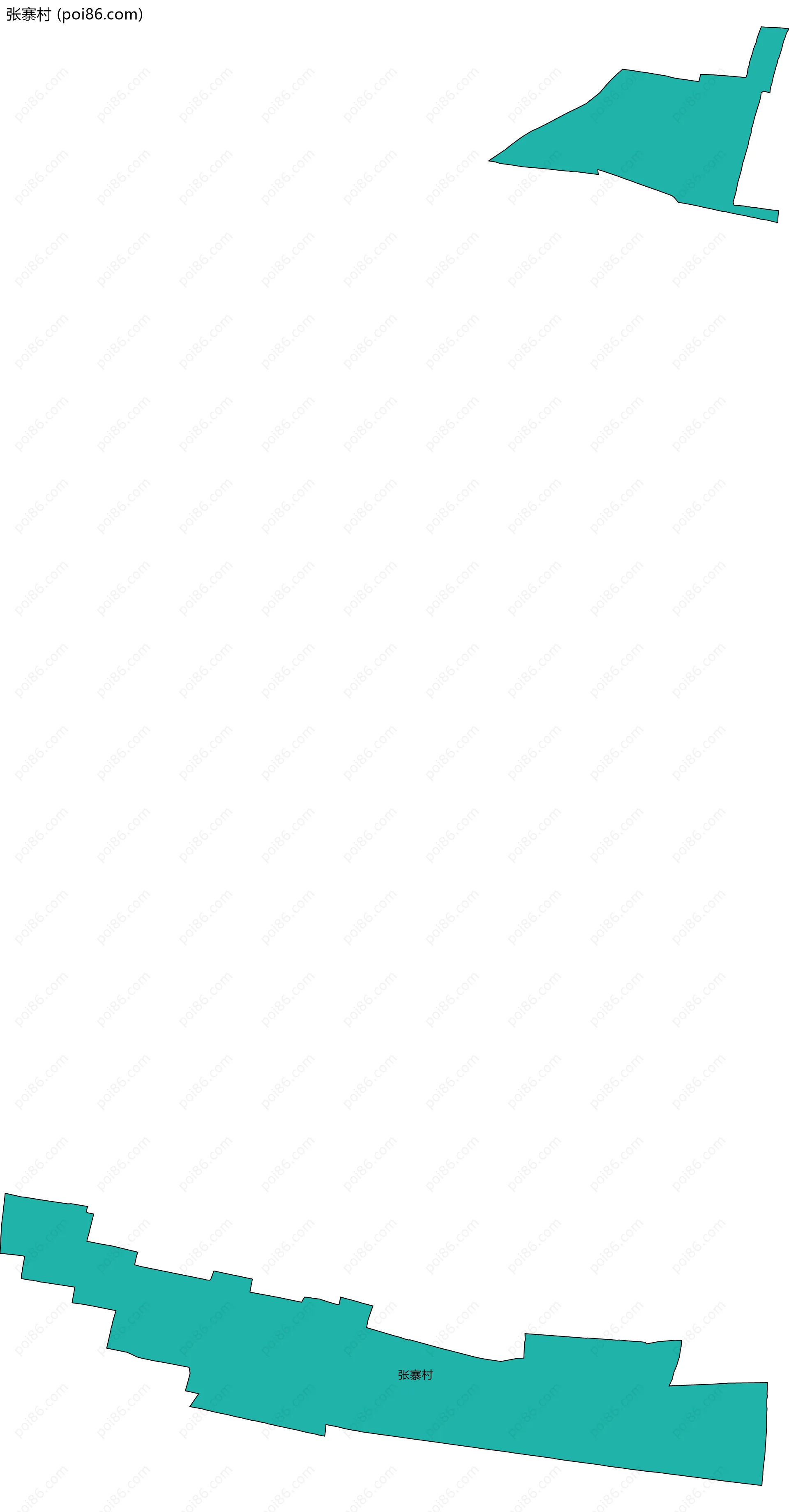 张寨村边界地图