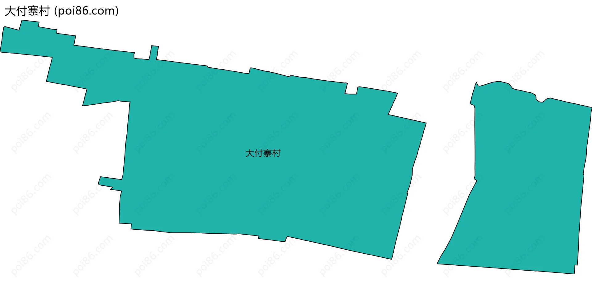 大付寨村边界地图