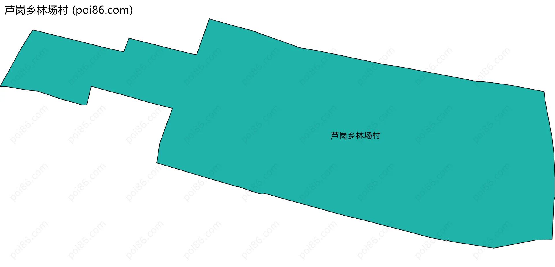 芦岗乡林场村边界地图
