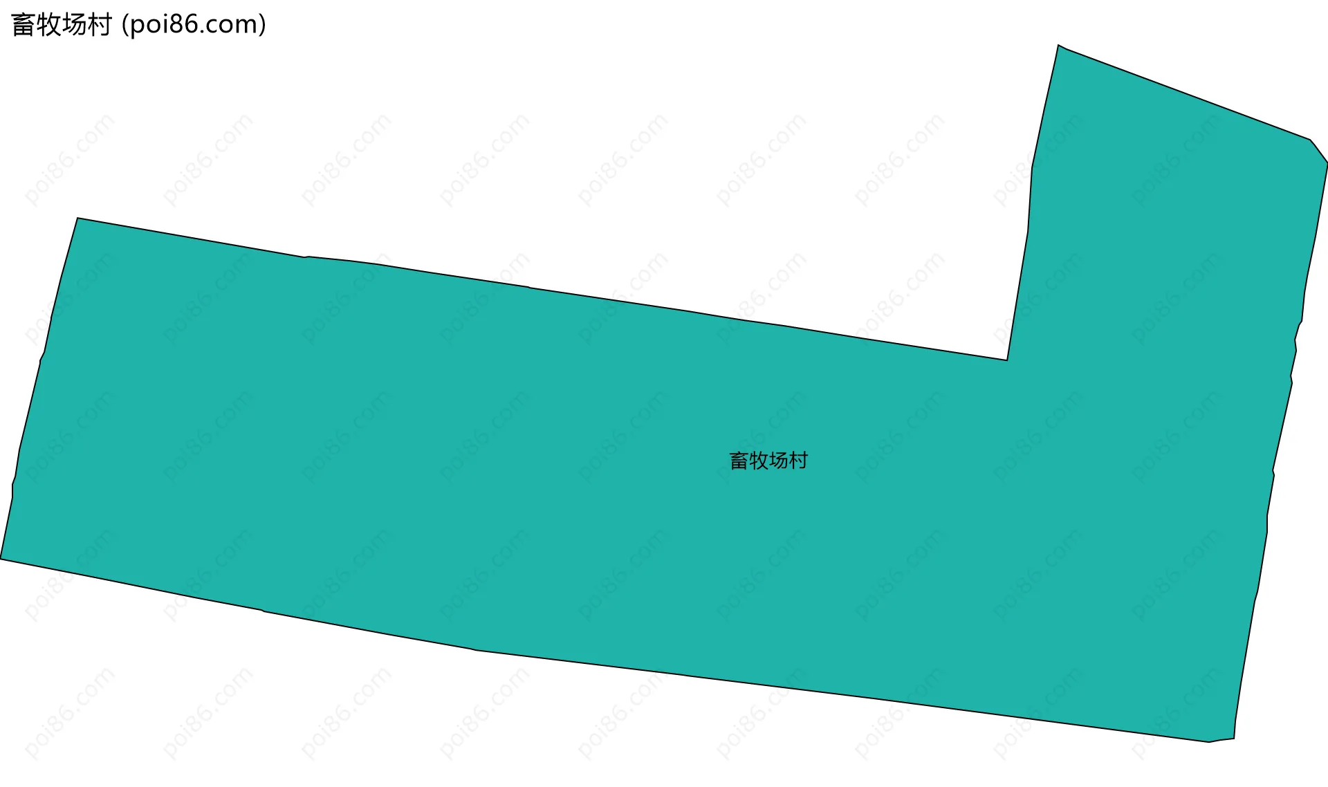 畜牧场村边界地图