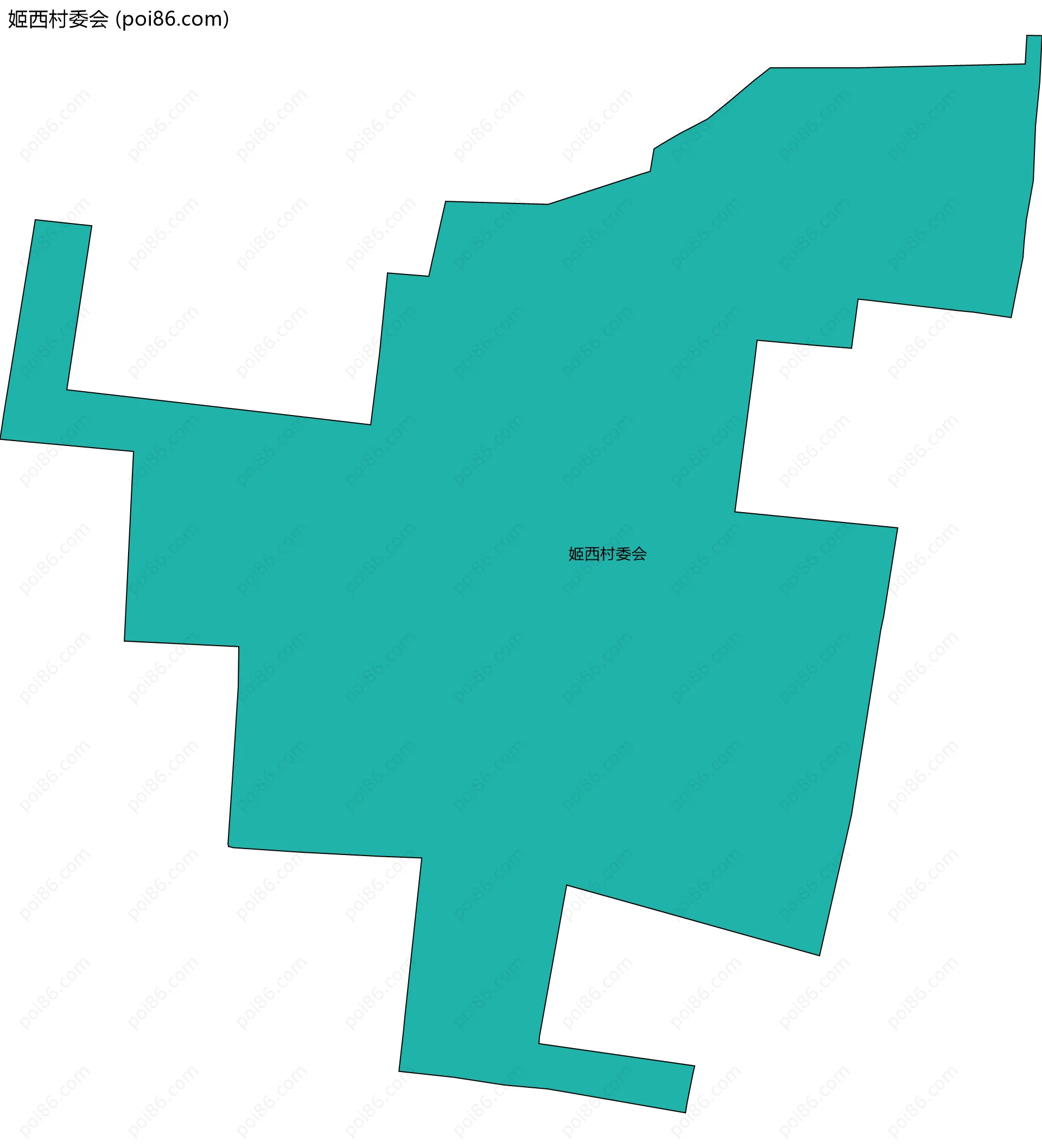 姬西村委会边界地图