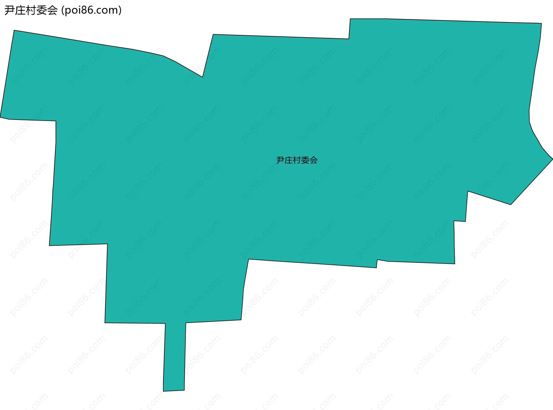 尹庄村委会边界地图