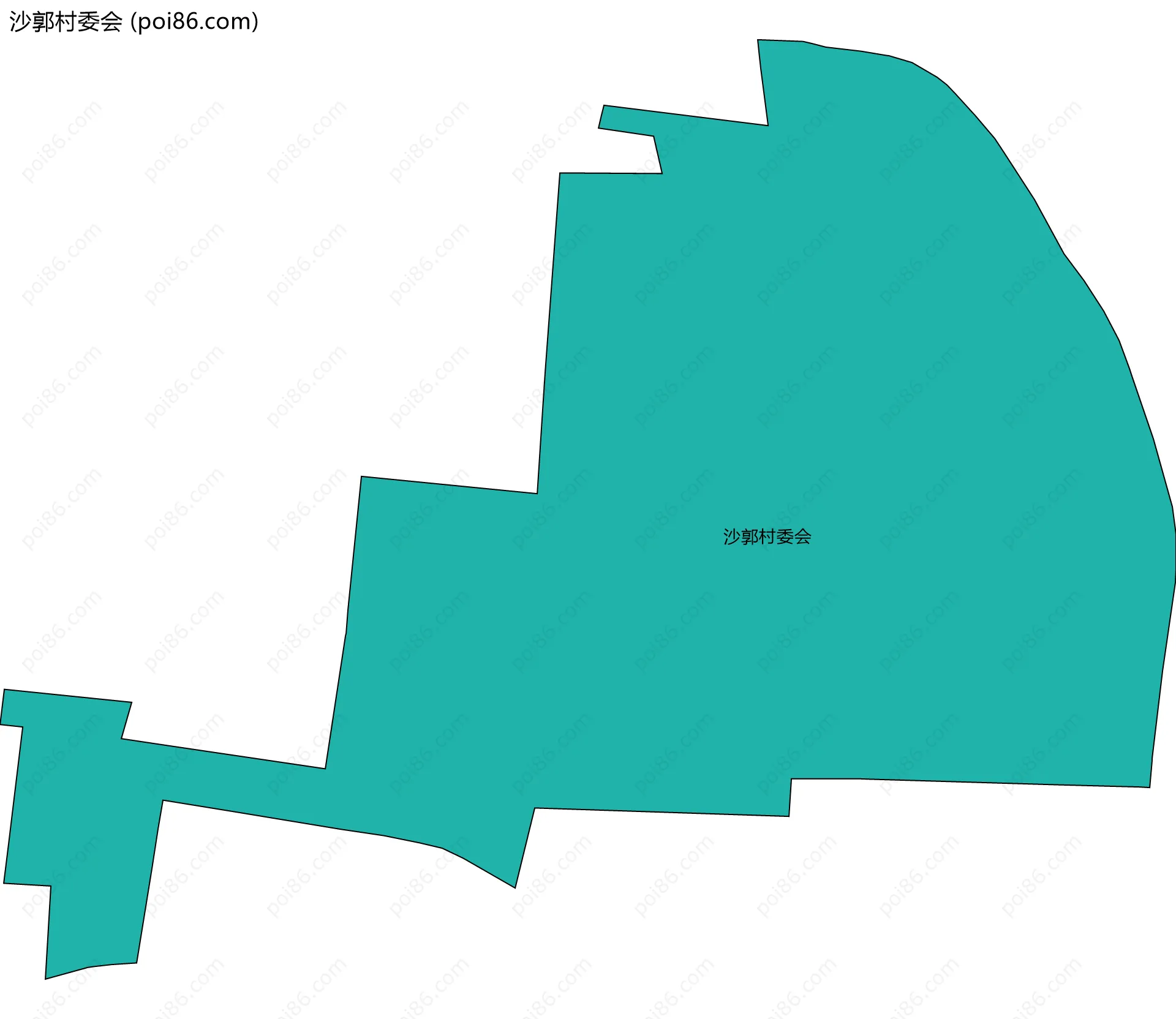 沙郭村委会边界地图