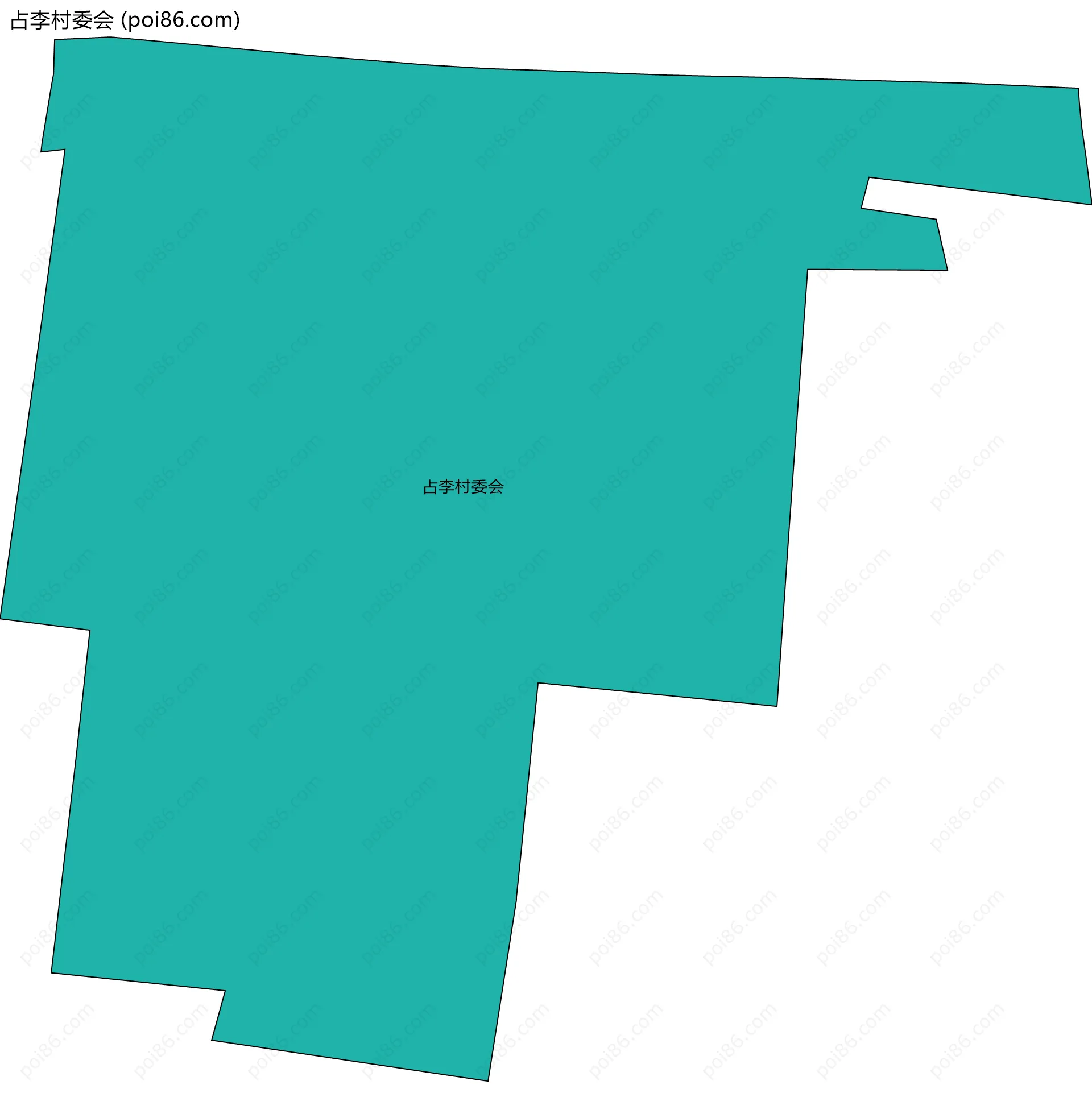 占李村委会边界地图