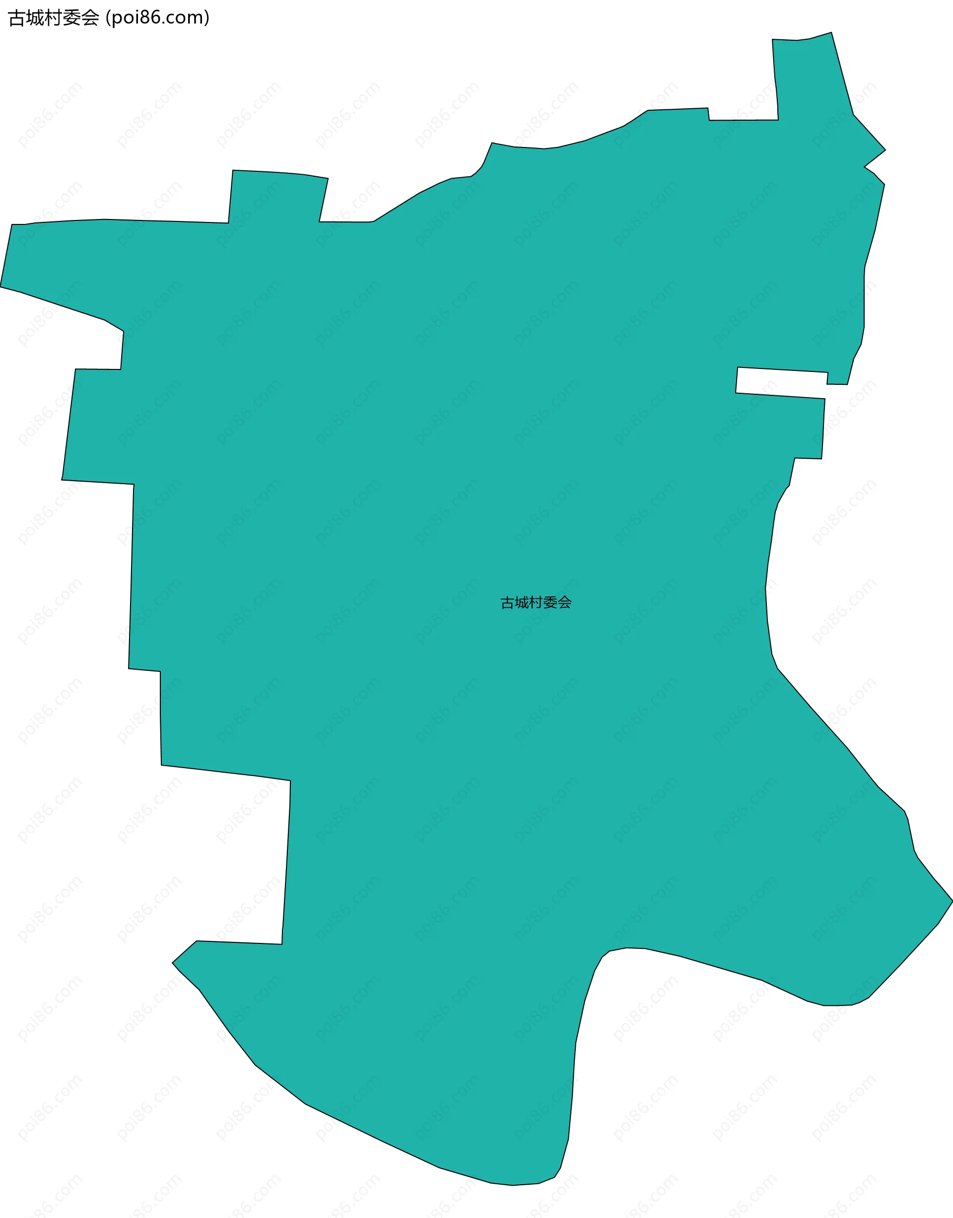 古城村委会边界地图