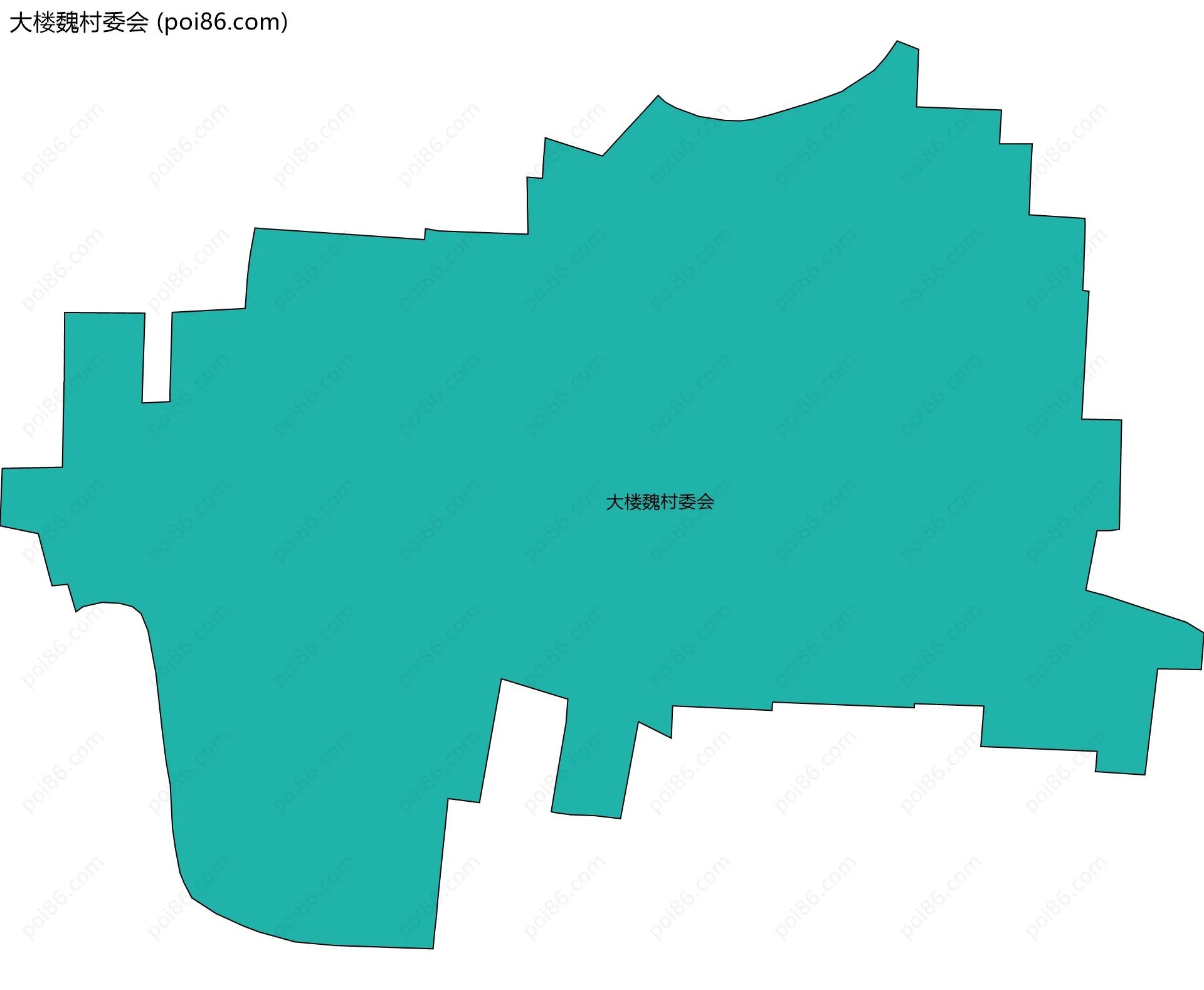 大楼魏村委会边界地图