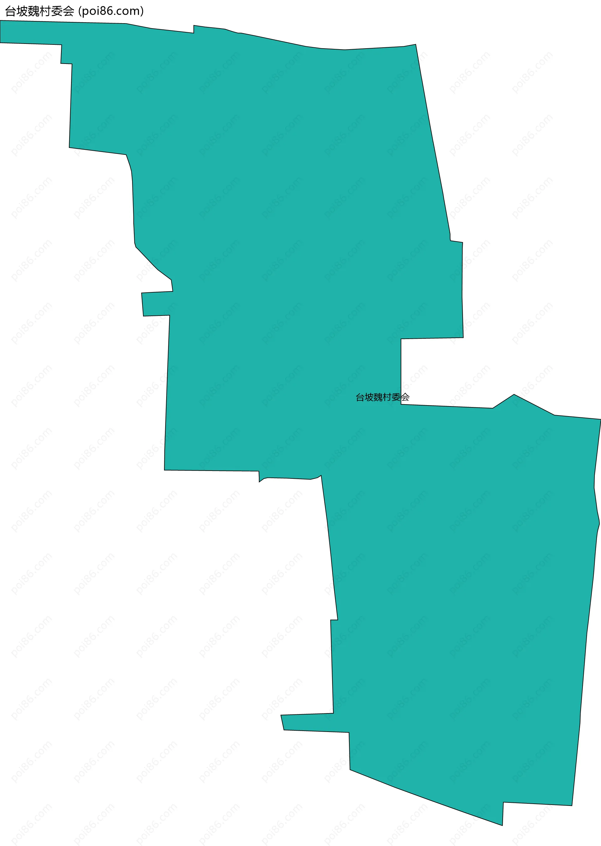 台坡魏村委会边界地图