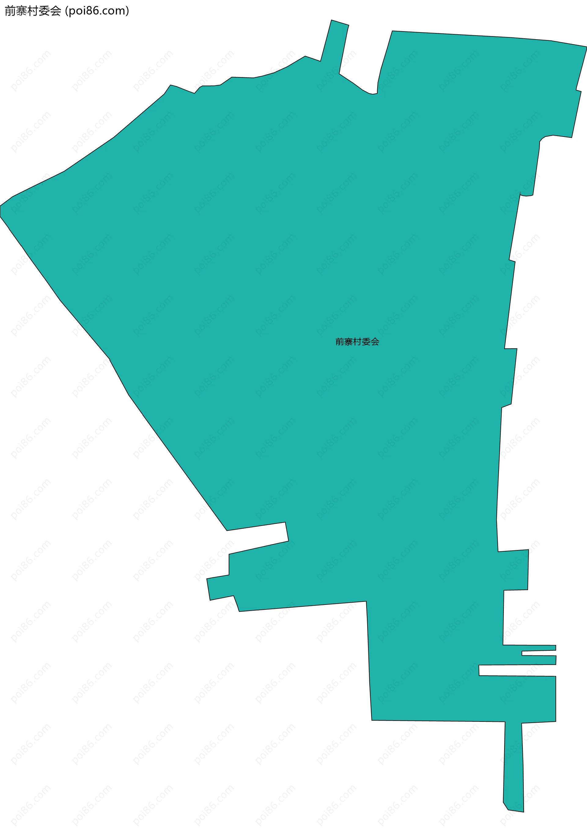 前寨村委会边界地图