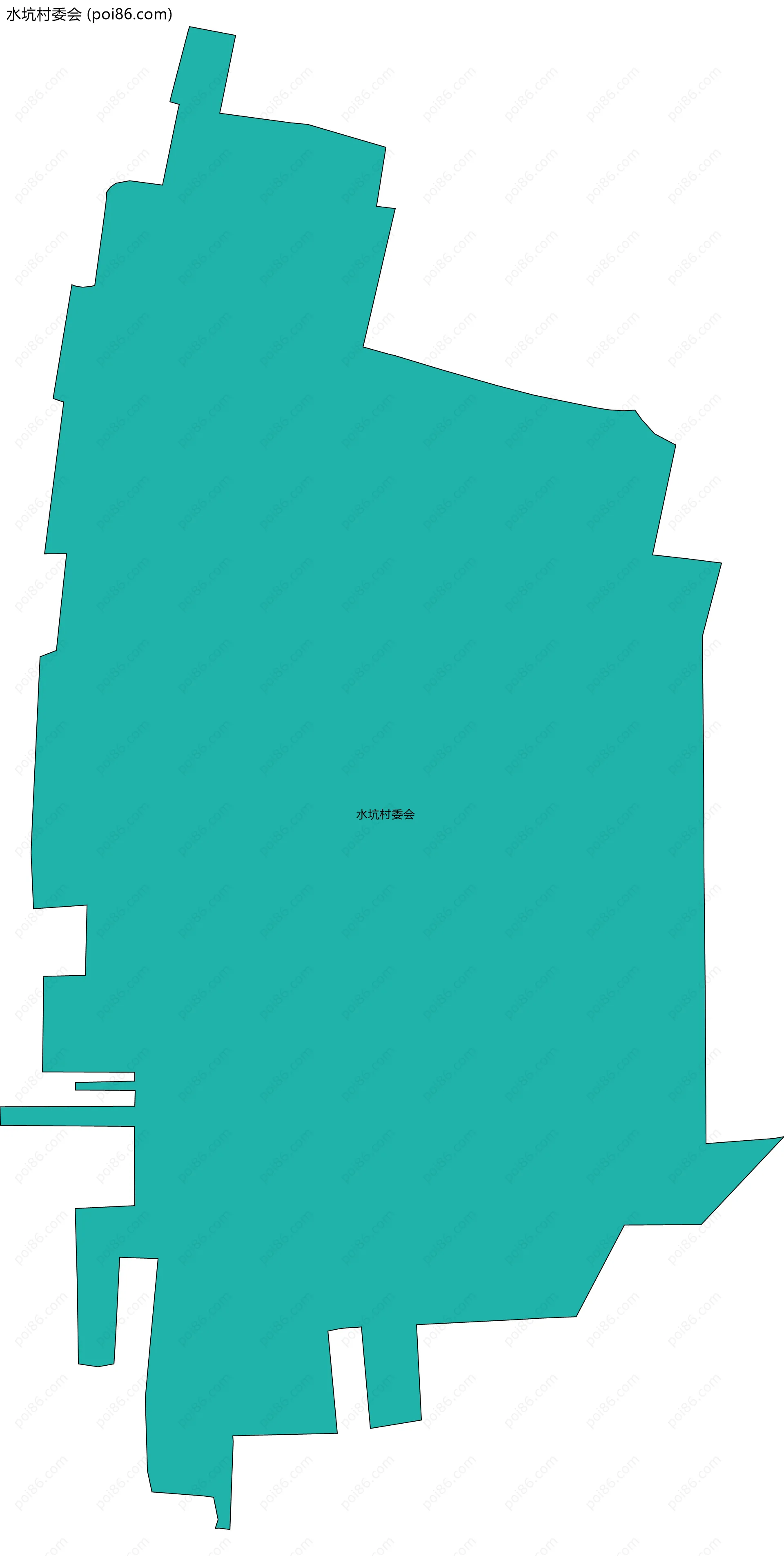 水坑村委会边界地图