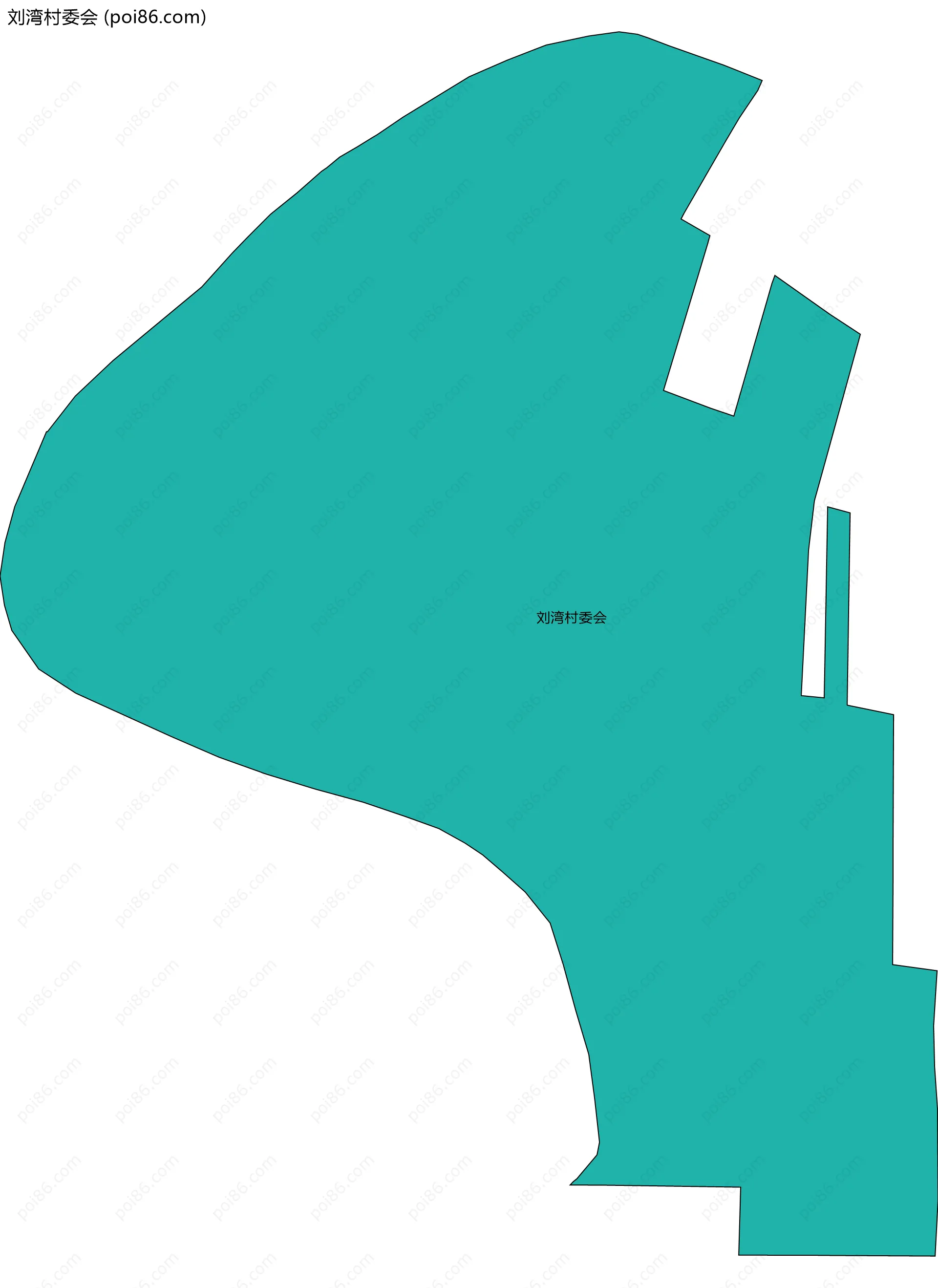 刘湾村委会边界地图