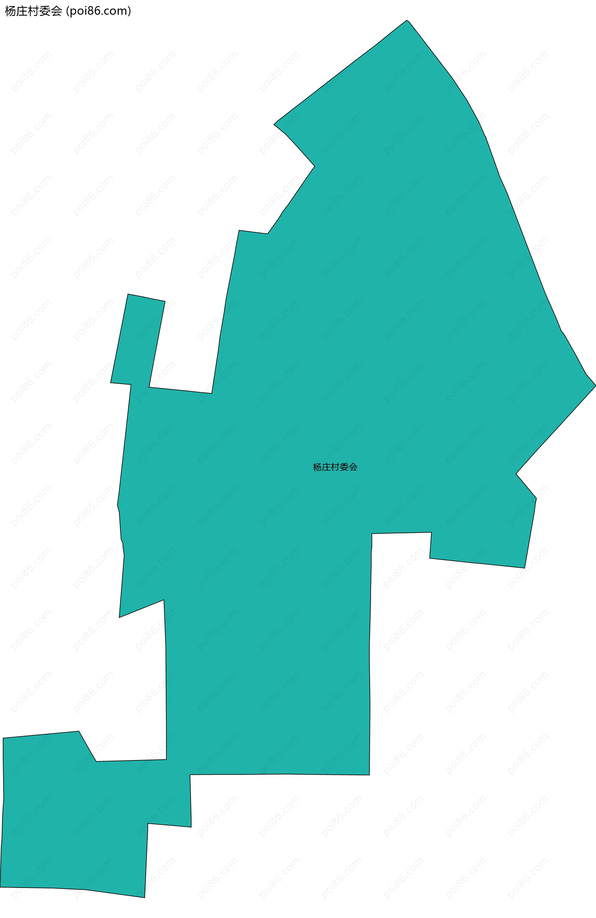 杨庄村委会边界地图