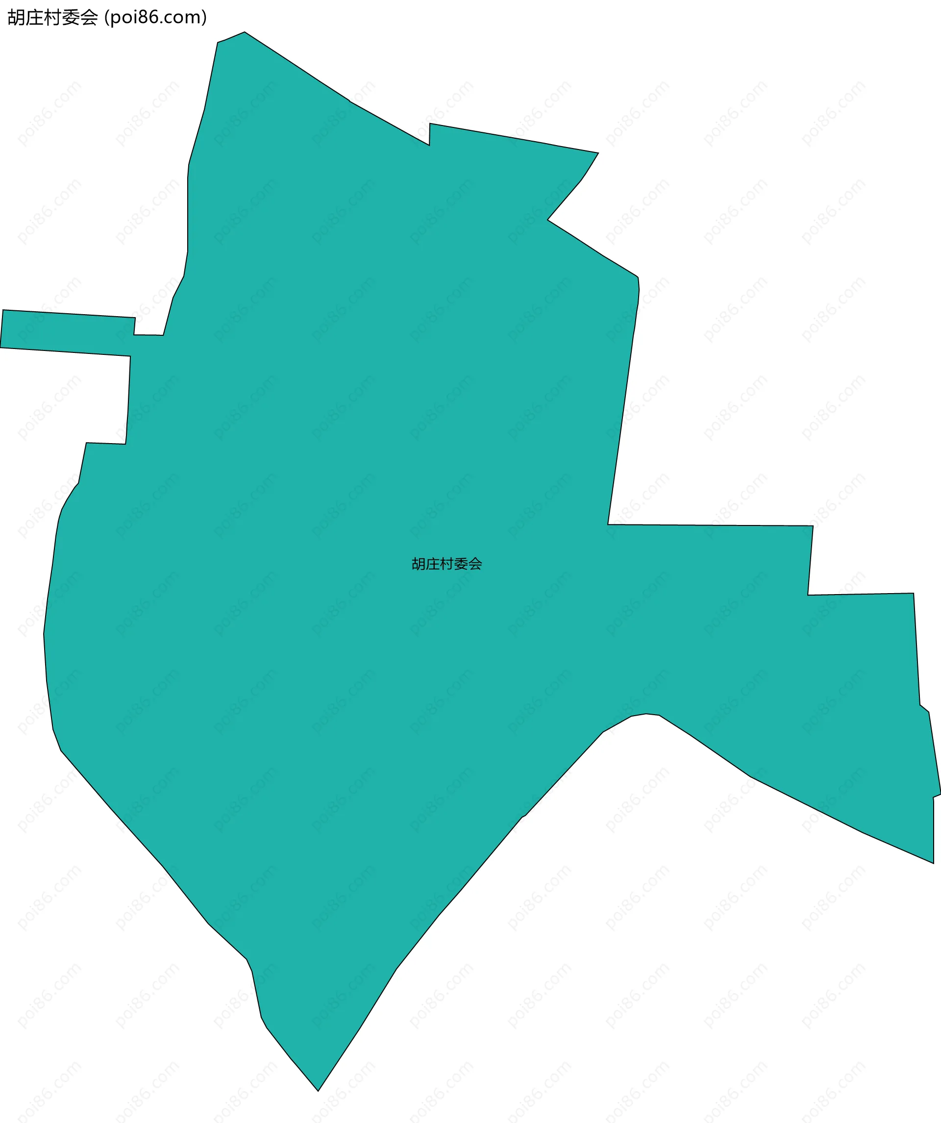 胡庄村委会边界地图