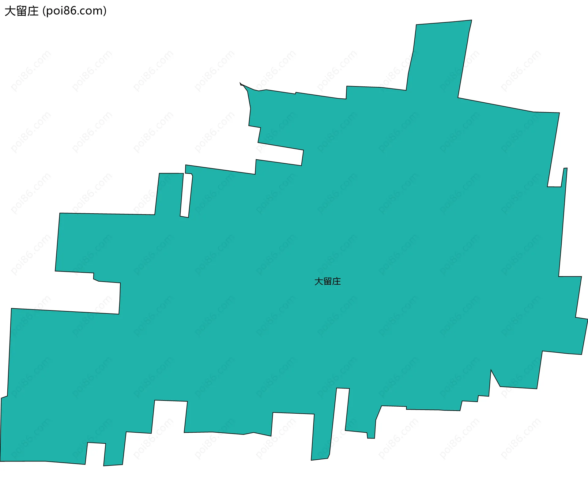 大留庄边界地图