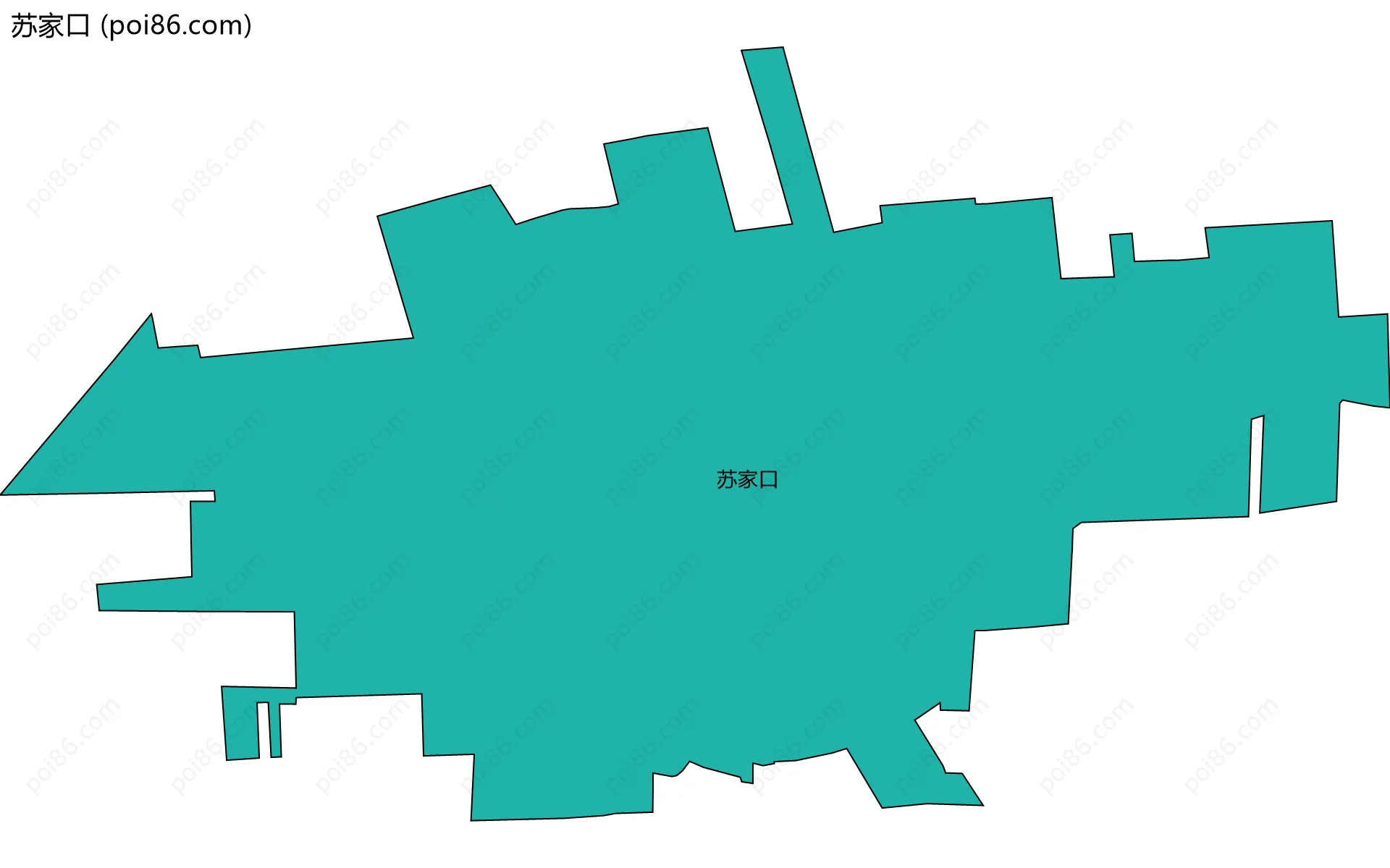 苏家口边界地图