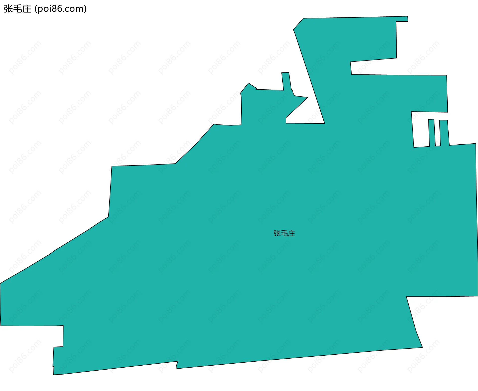 张毛庄边界地图