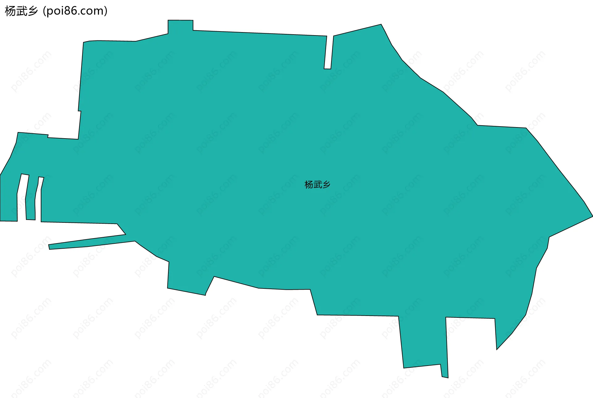 杨武乡边界地图