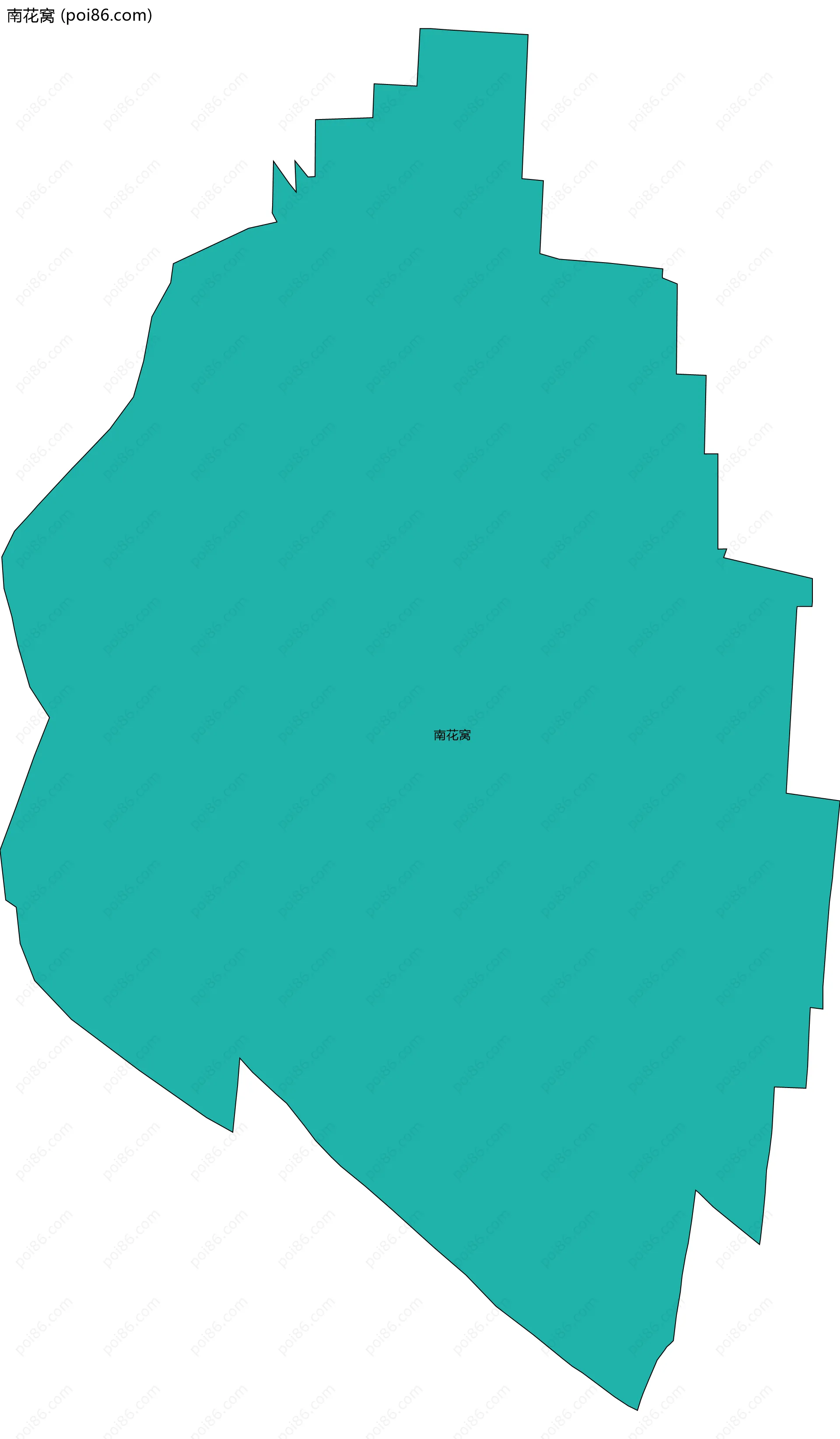 南花窝边界地图