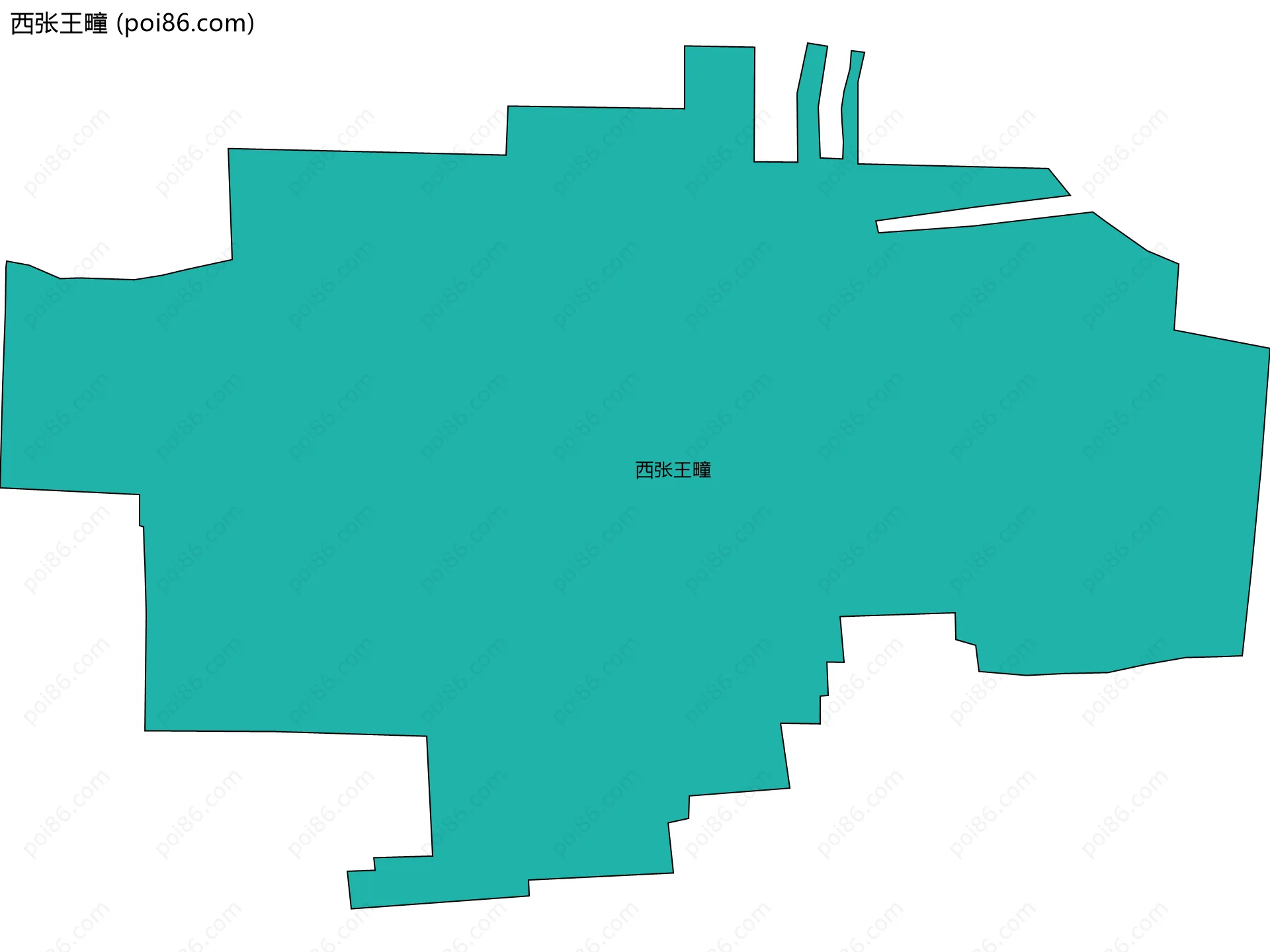 西张王疃边界地图