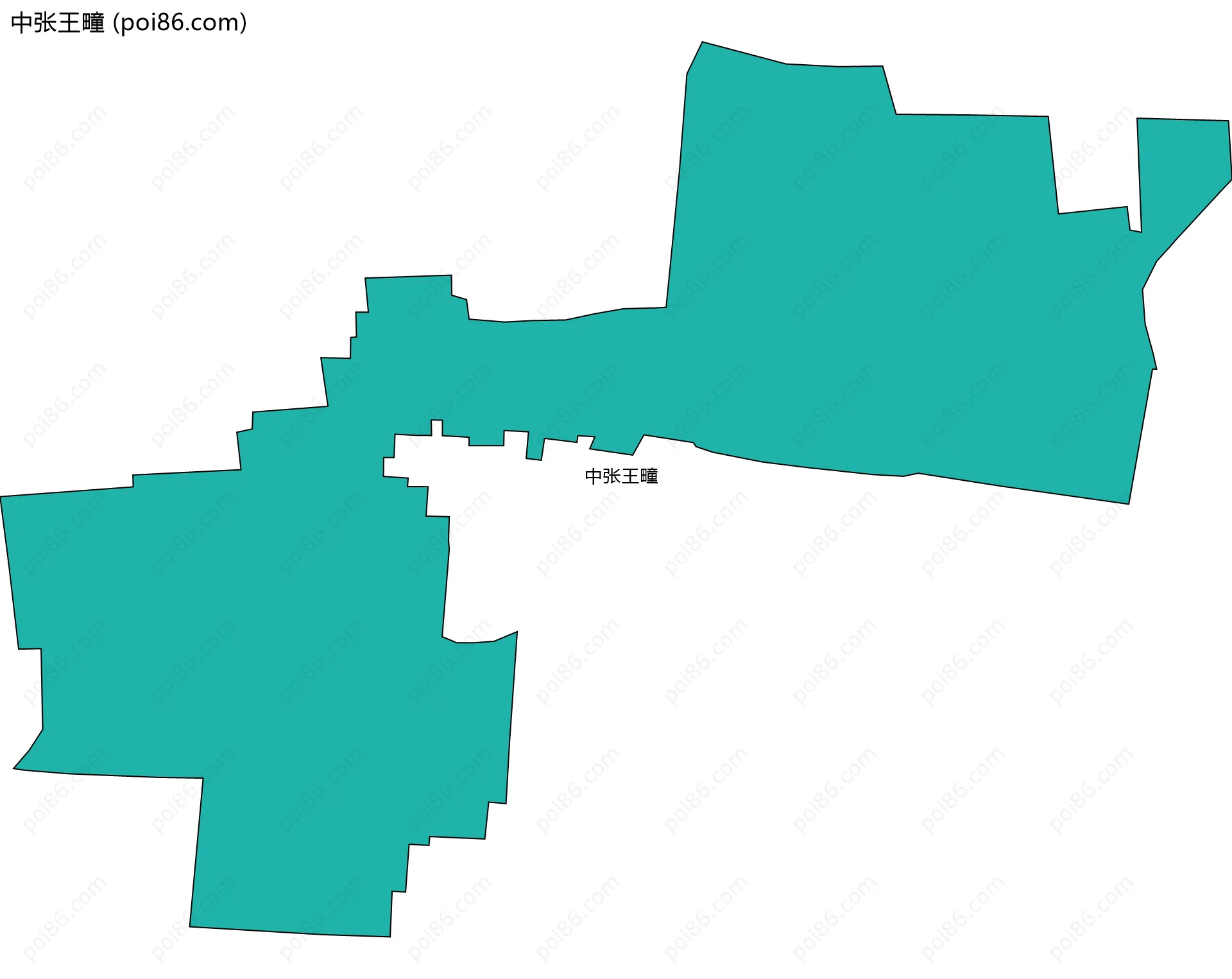 中张王疃边界地图