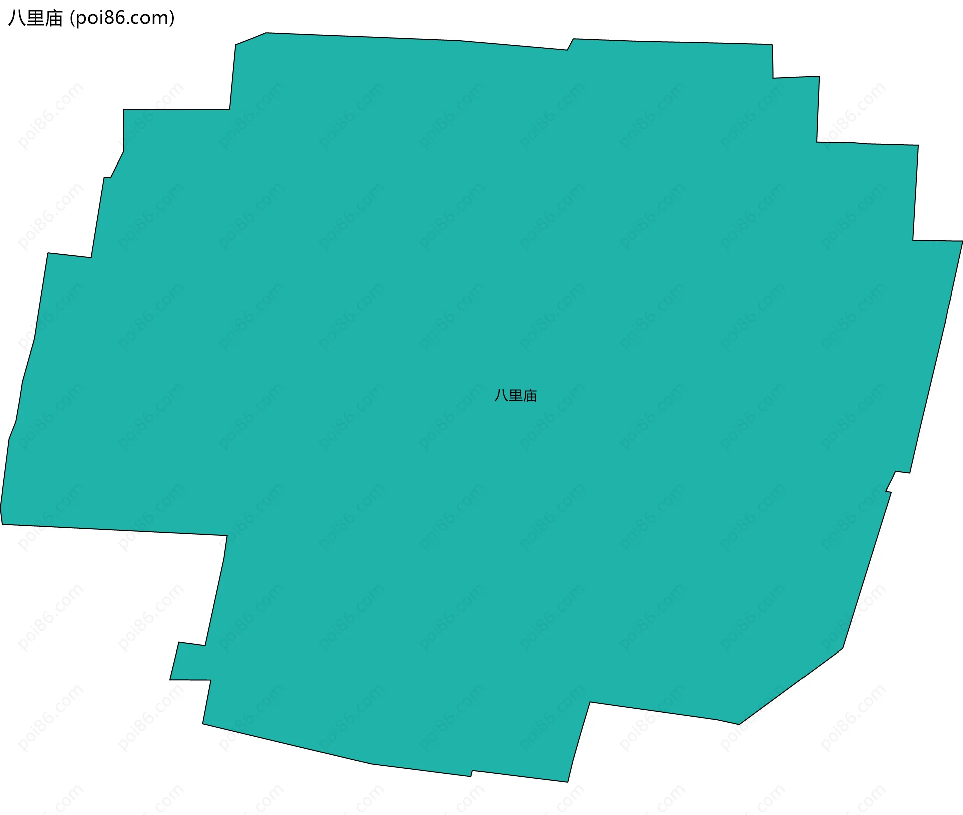 八里庙边界地图