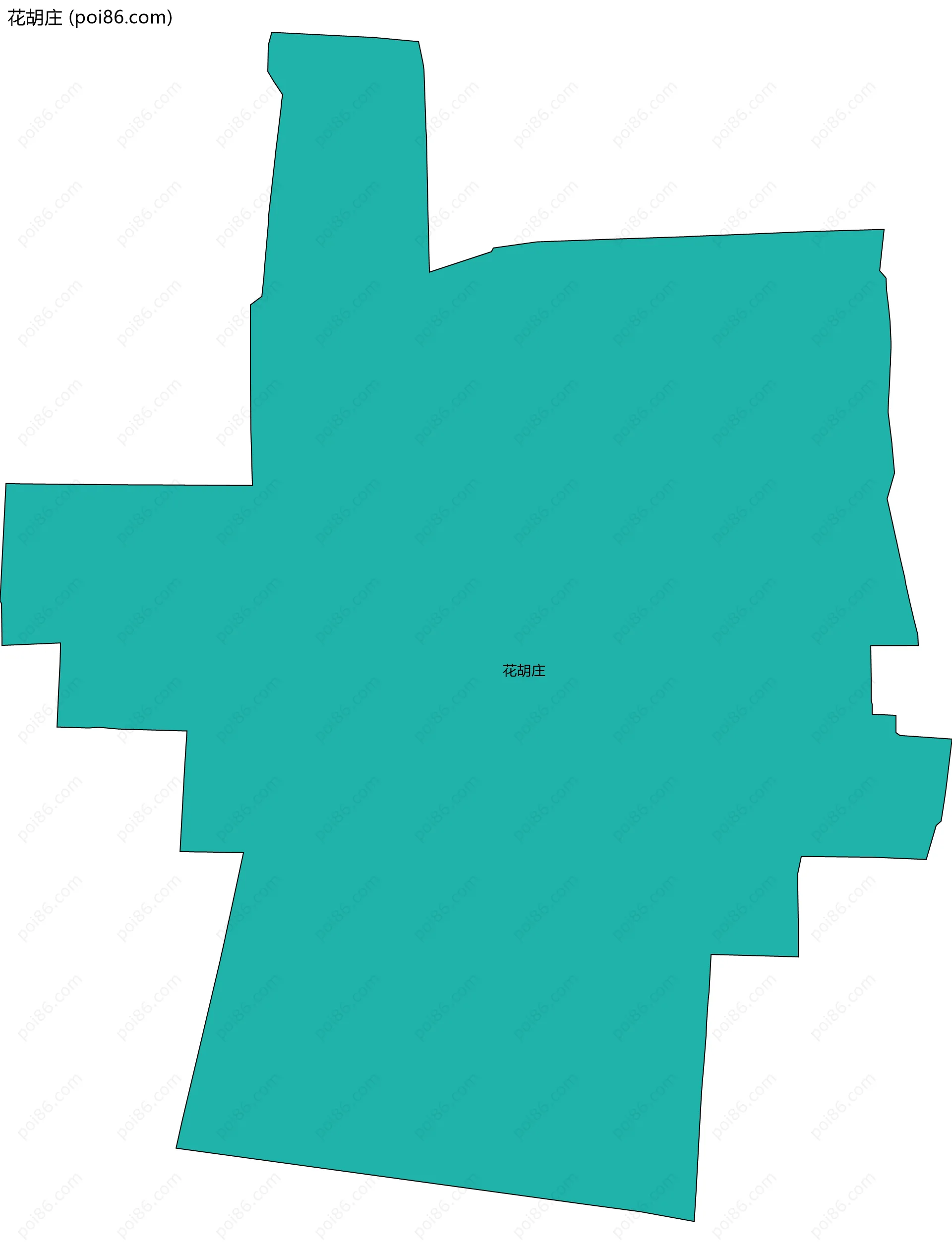 花胡庄边界地图